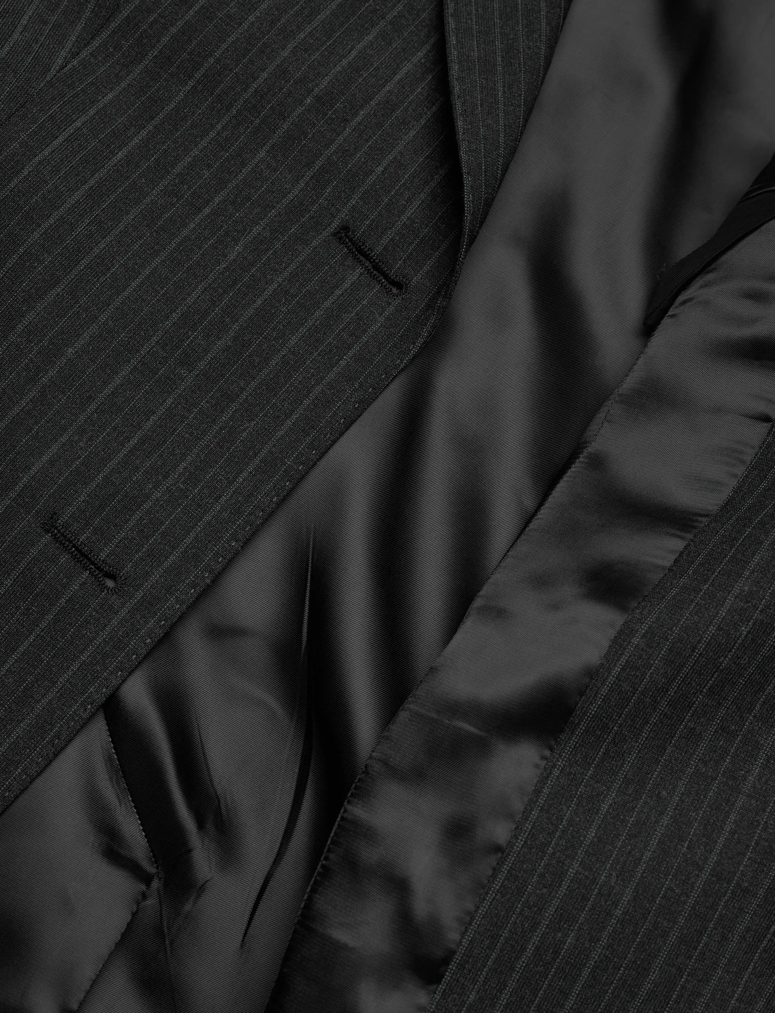 Filippa K - Hourglass Pinstripe Blazer - enkeltradede blazere - anthracite melange - 4