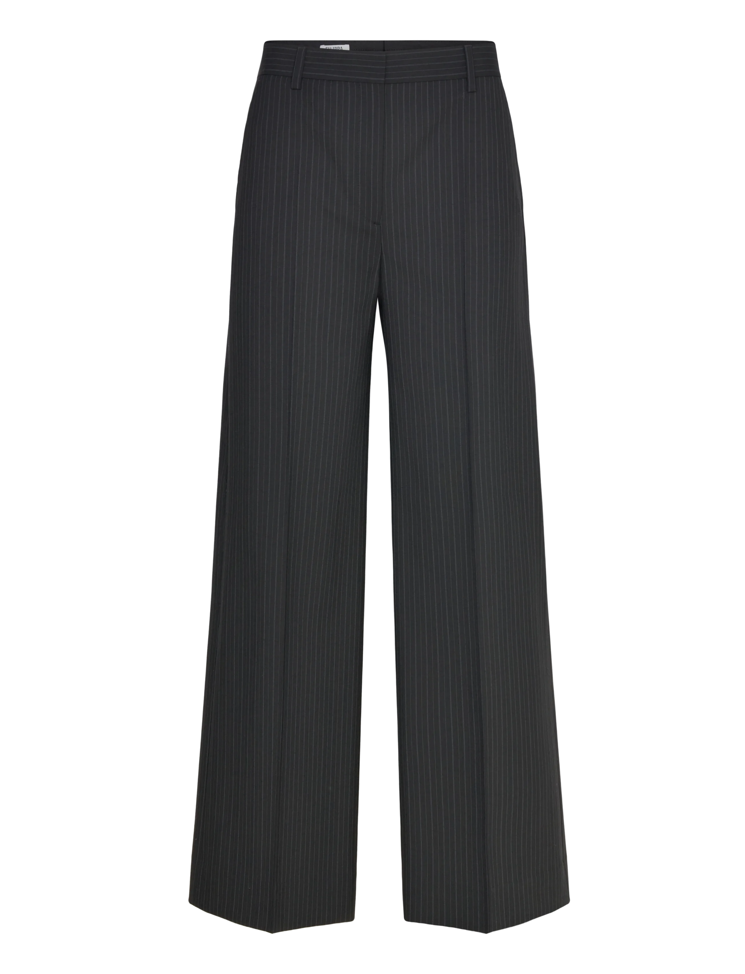 Filippa K Harlow Pinstripe Trousers - Transitional Layering - BLACK PINSTRIPE / black
