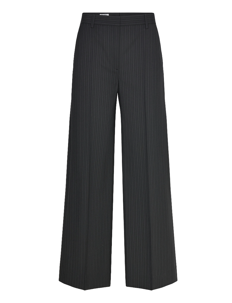 Filippa K - Harlow Pinstripe Trousers - habitbukser - black pinstripe - 1