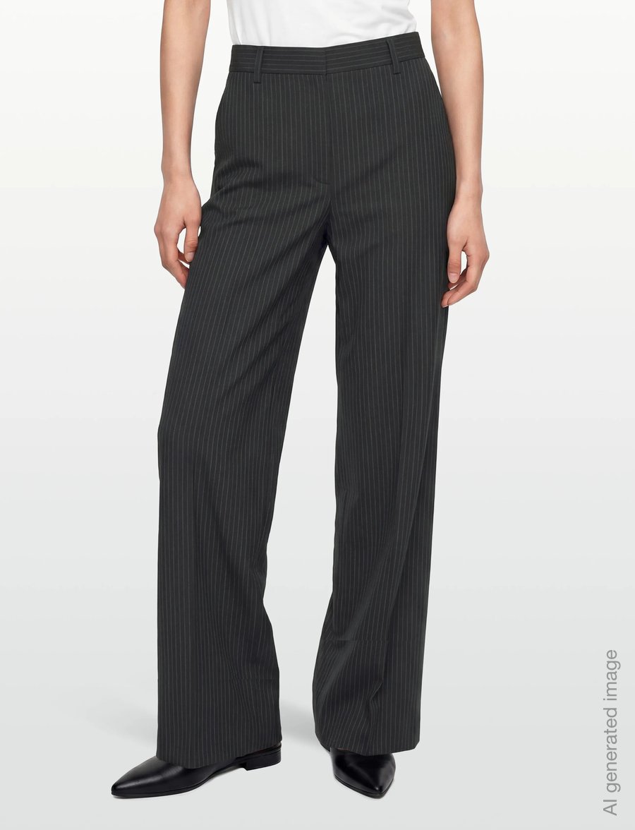 Filippa K - Harlow Pinstripe Trousers - habitbukser - black pinstripe - 3