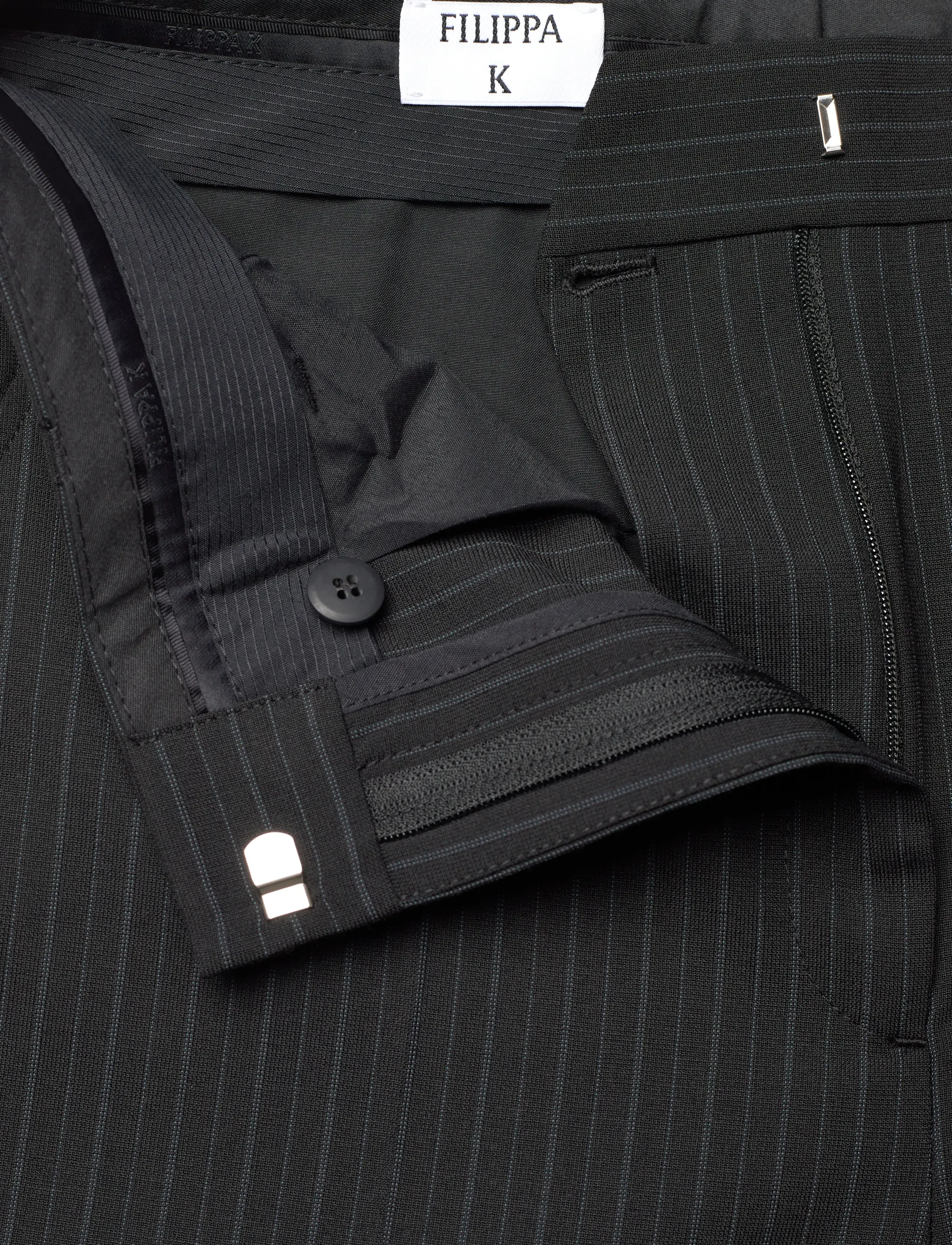 Filippa K - Harlow Pinstripe Trousers - pantalons habillés - black pinstripe - 3