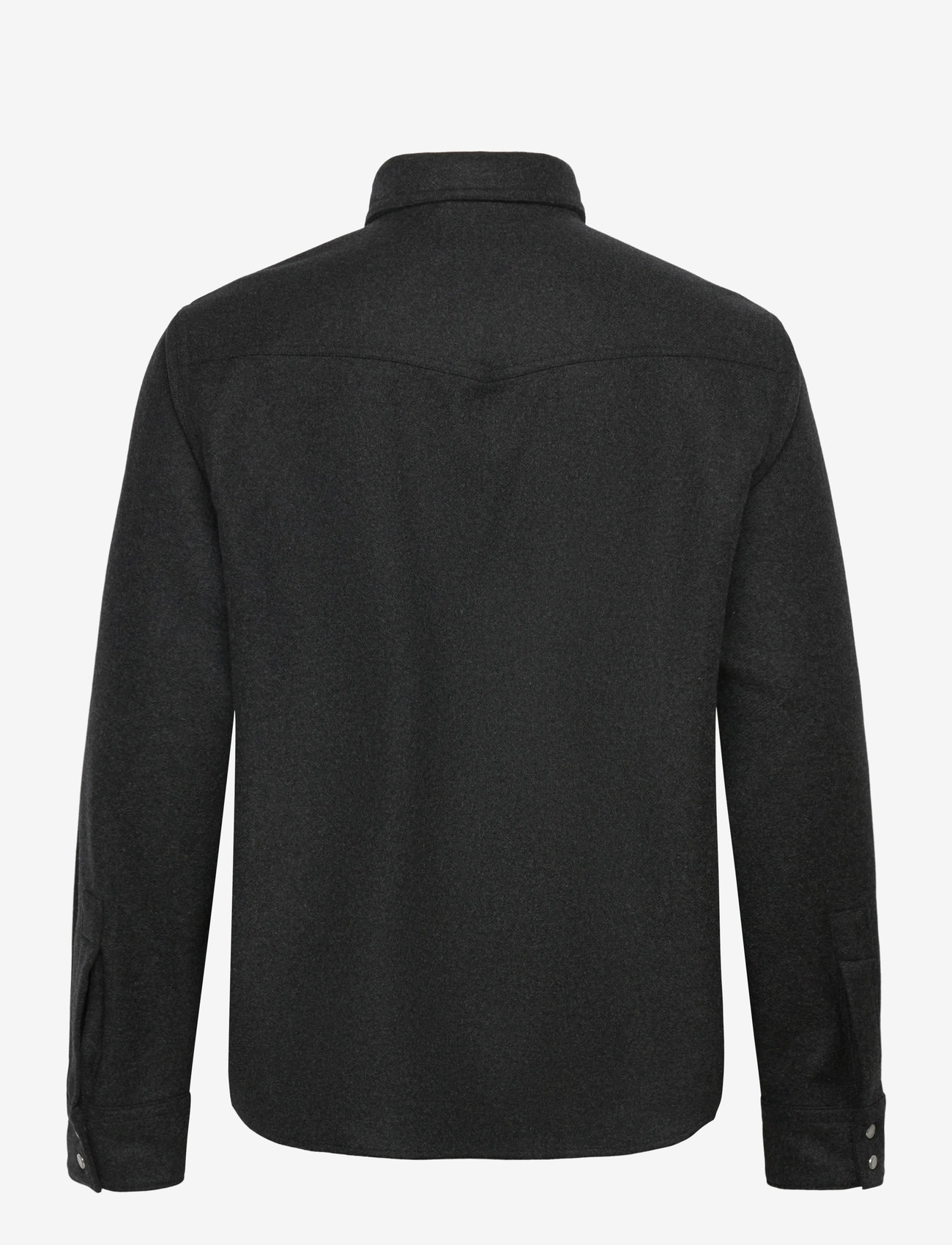 Filippa K - Western Wool Shirt - tavalised t-särgid - anthracite melange - 1