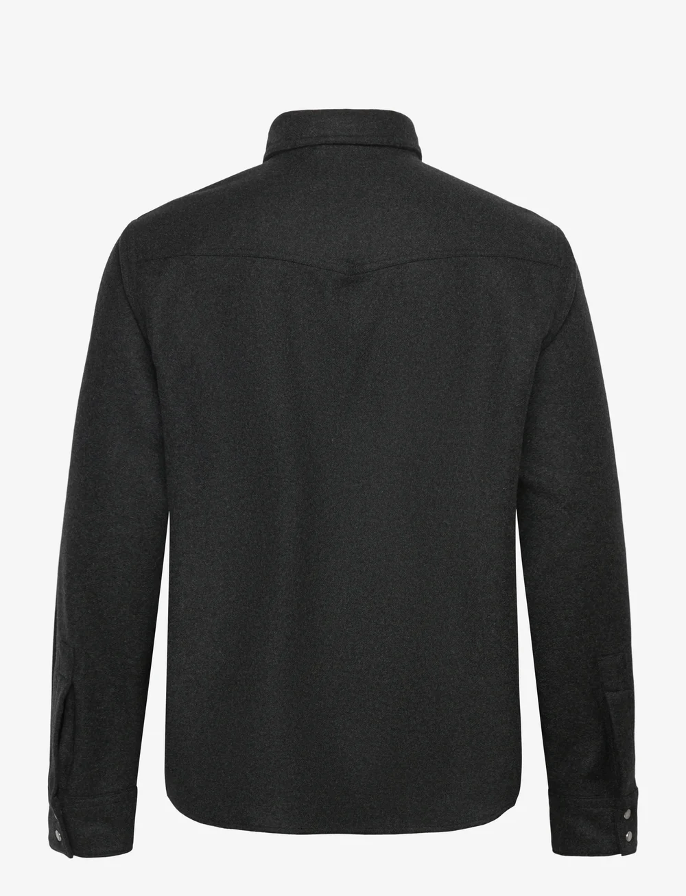 Filippa K - Western Wool Shirt - tavalised t-särgid - anthracite melange - 1