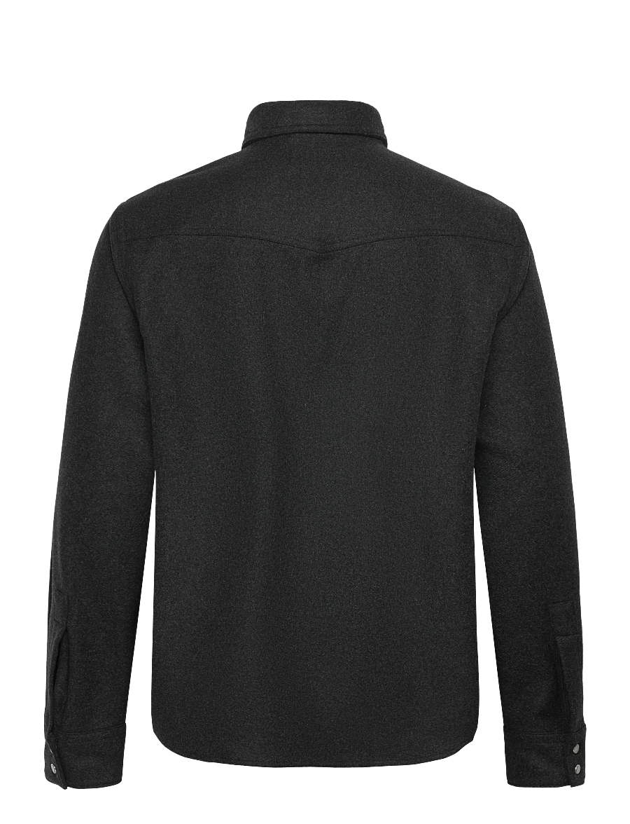 Filippa K - Western Wool Shirt - casual skjorter - anthracite melange - 1