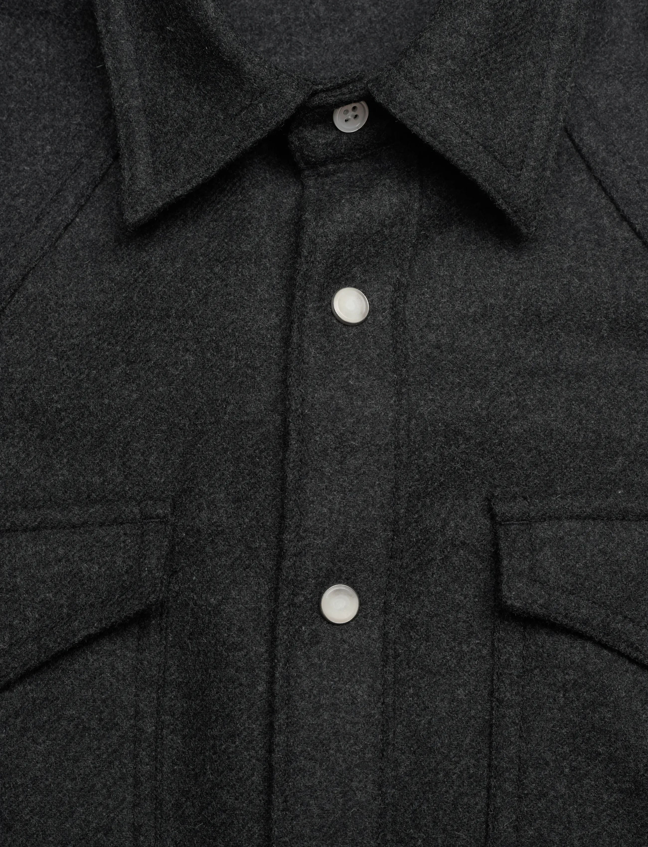 Filippa K - Western Wool Shirt - casual skjorter - anthracite melange - 2