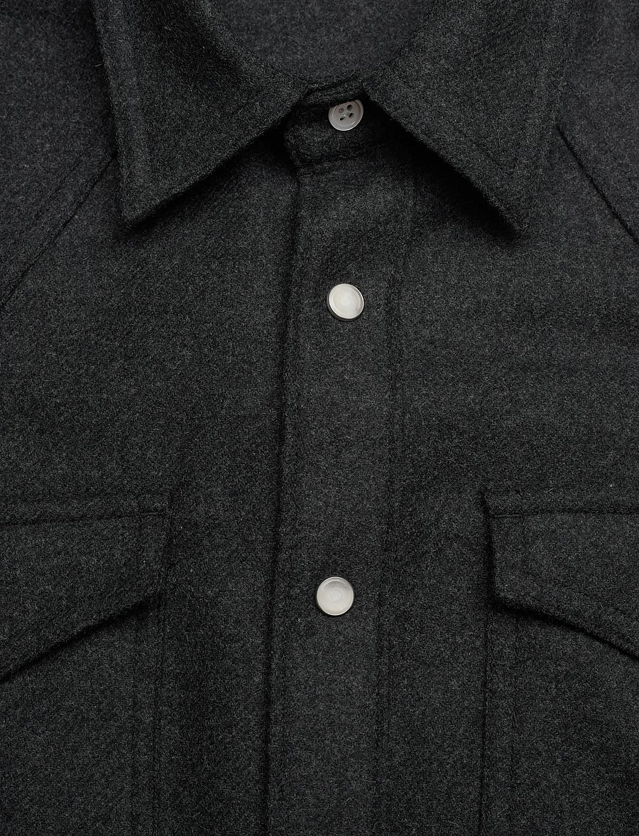 Filippa K - Western Wool Shirt - casual skjorter - anthracite melange - 2