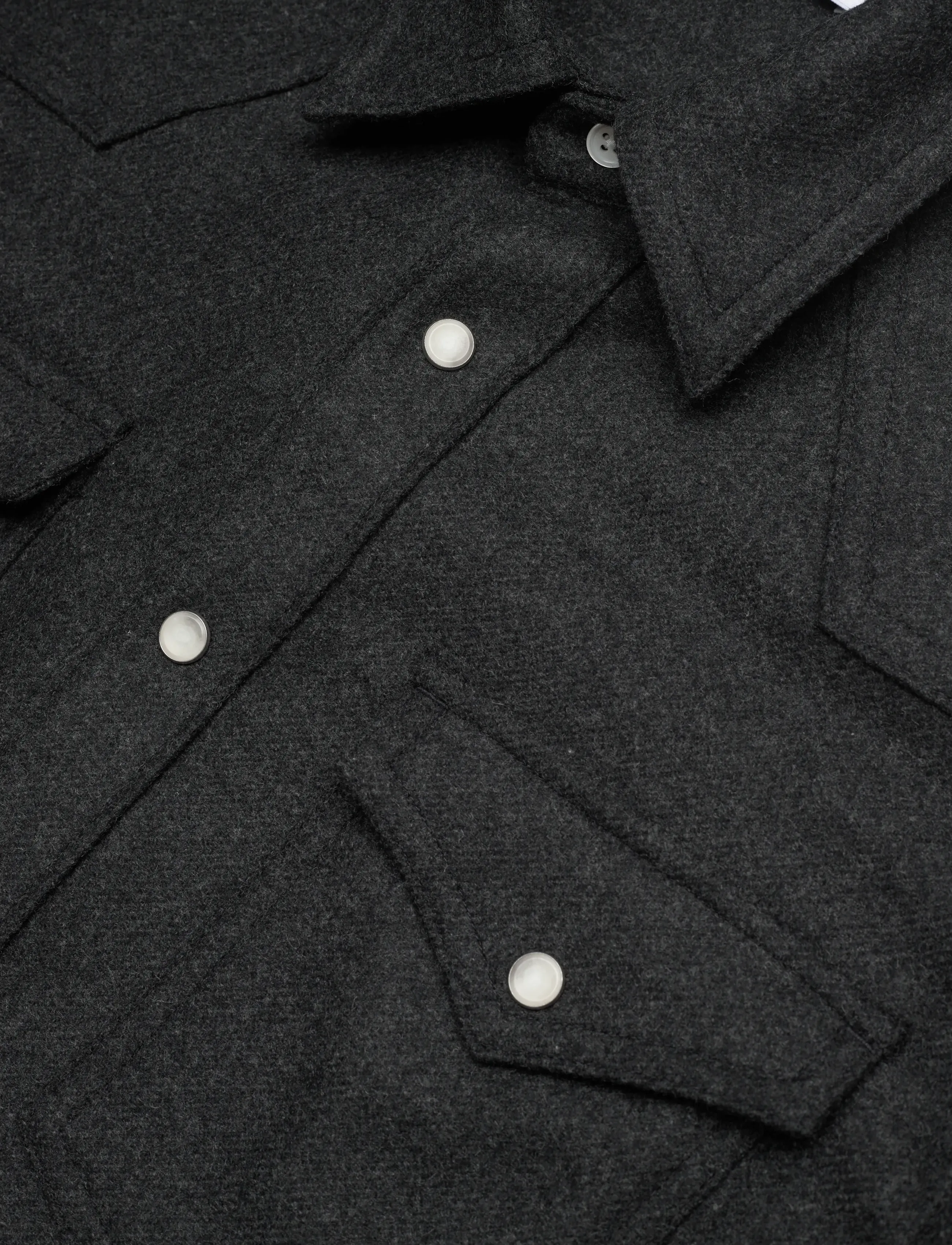 Filippa K - Western Wool Shirt - casual skjorter - anthracite melange - 3
