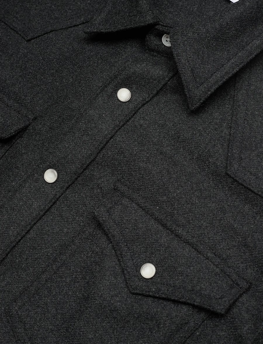 Filippa K - Western Wool Shirt - casual skjorter - anthracite melange - 3