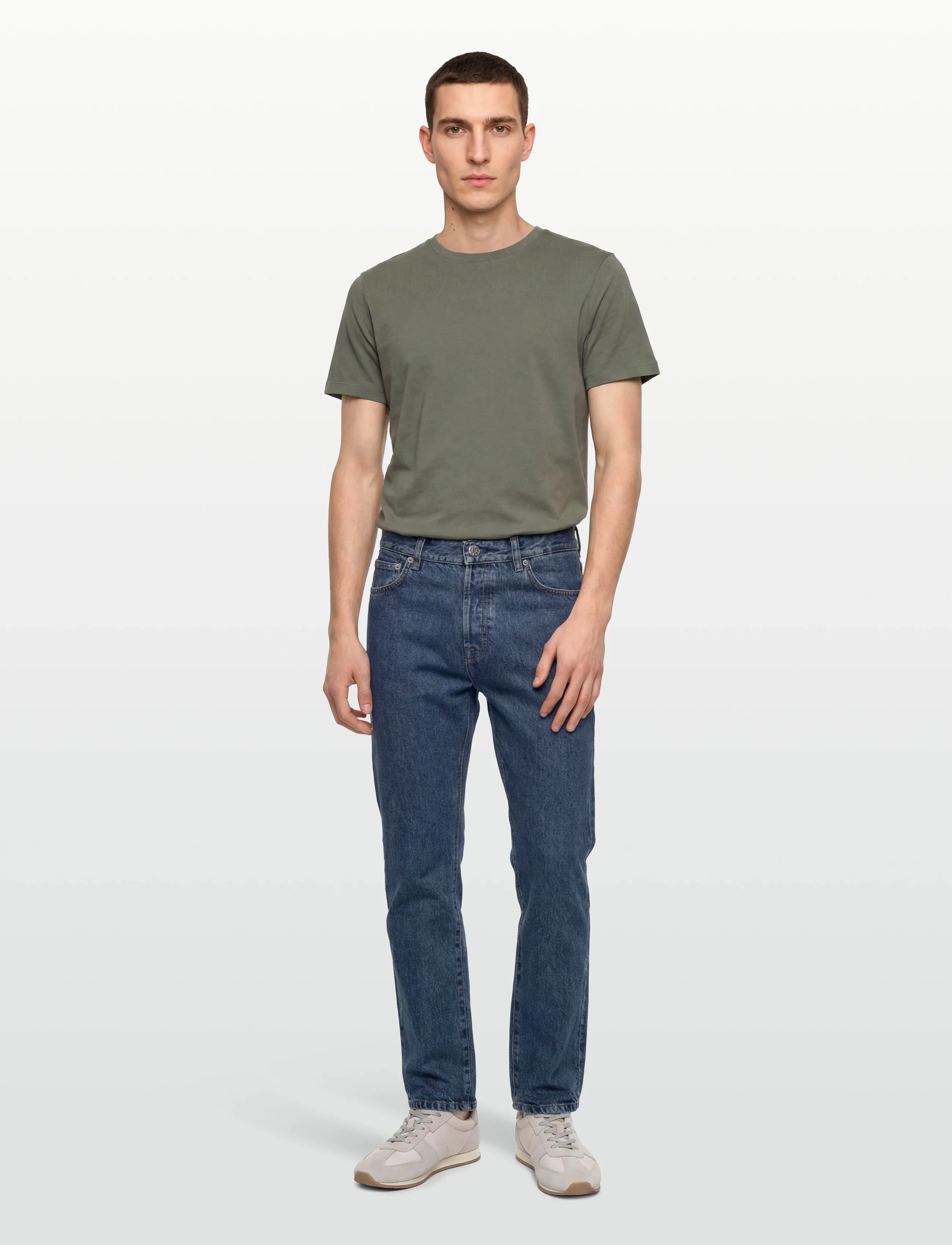 Filippa K Tapered Cropped Jeans - Schwedische Marken - WASHED MID BLUE / blue