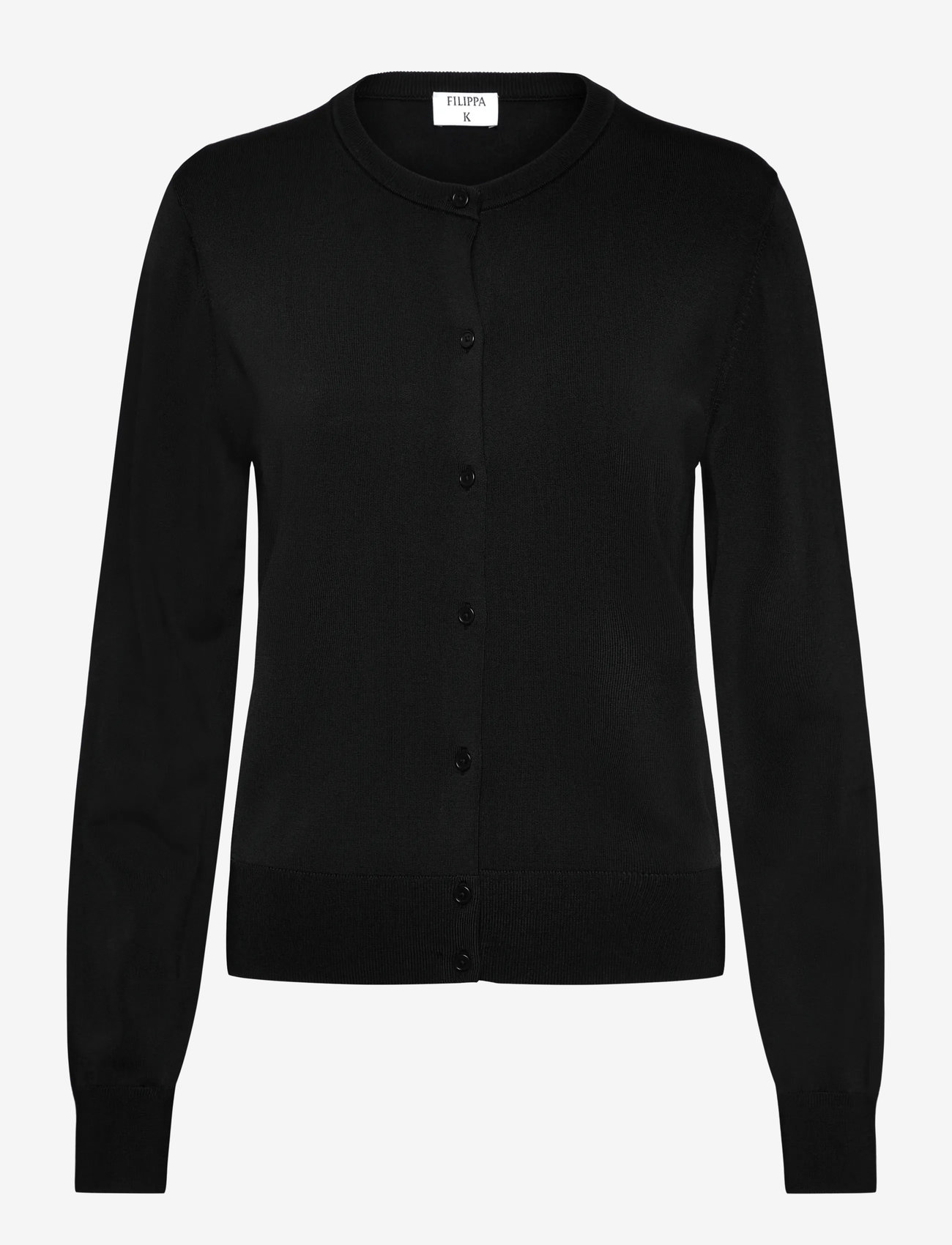 Filippa K - Glossy Knit Cardigan - koftor - black - 0