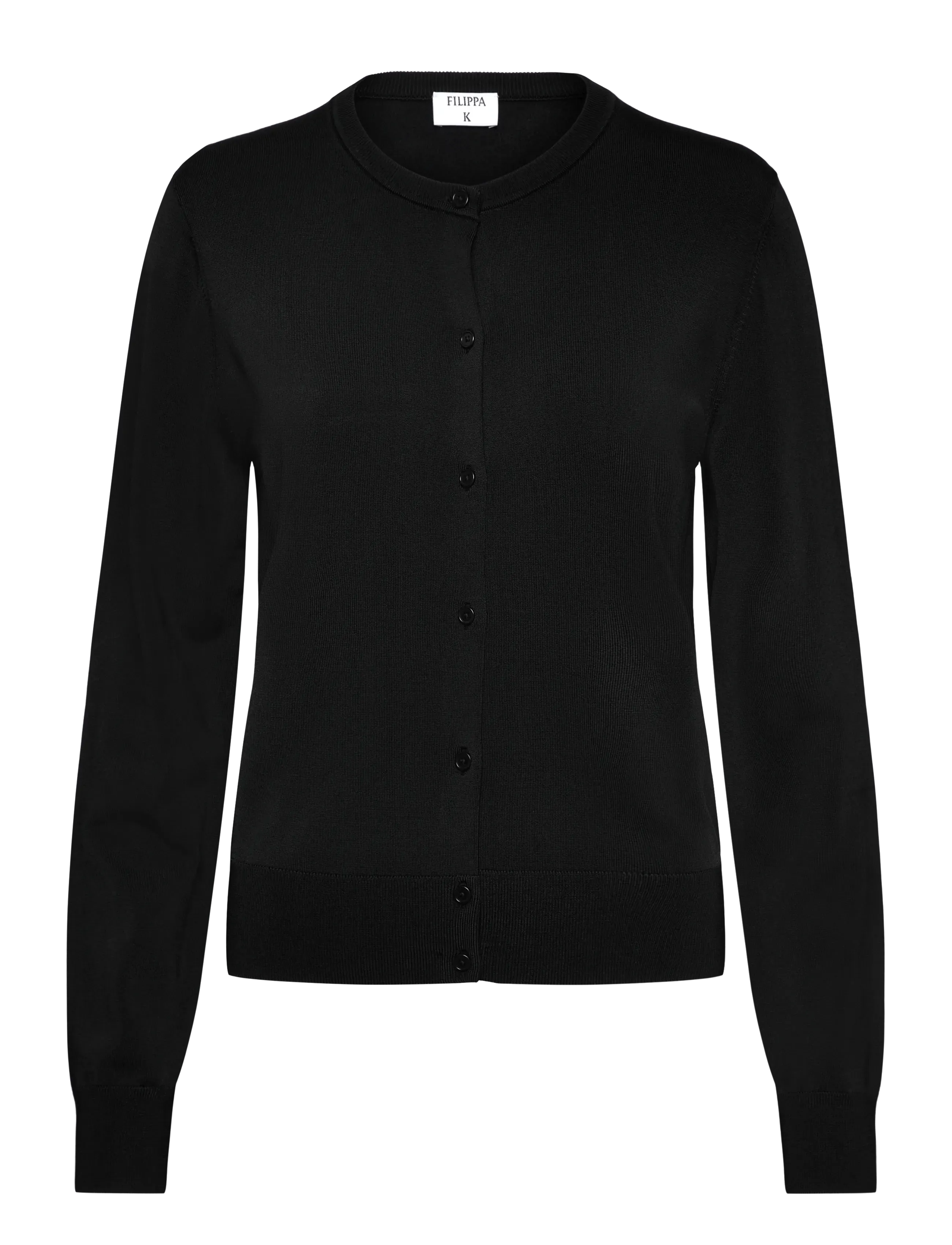 Filippa K Glossy Knit Cardigan - Tøj - BLACK / black