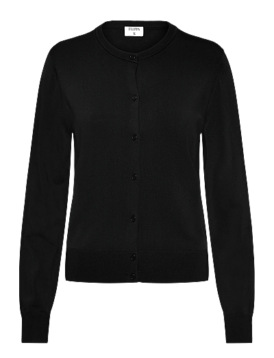 Filippa K Glossy Knit Cardigan - Filippa K - BLACK / black