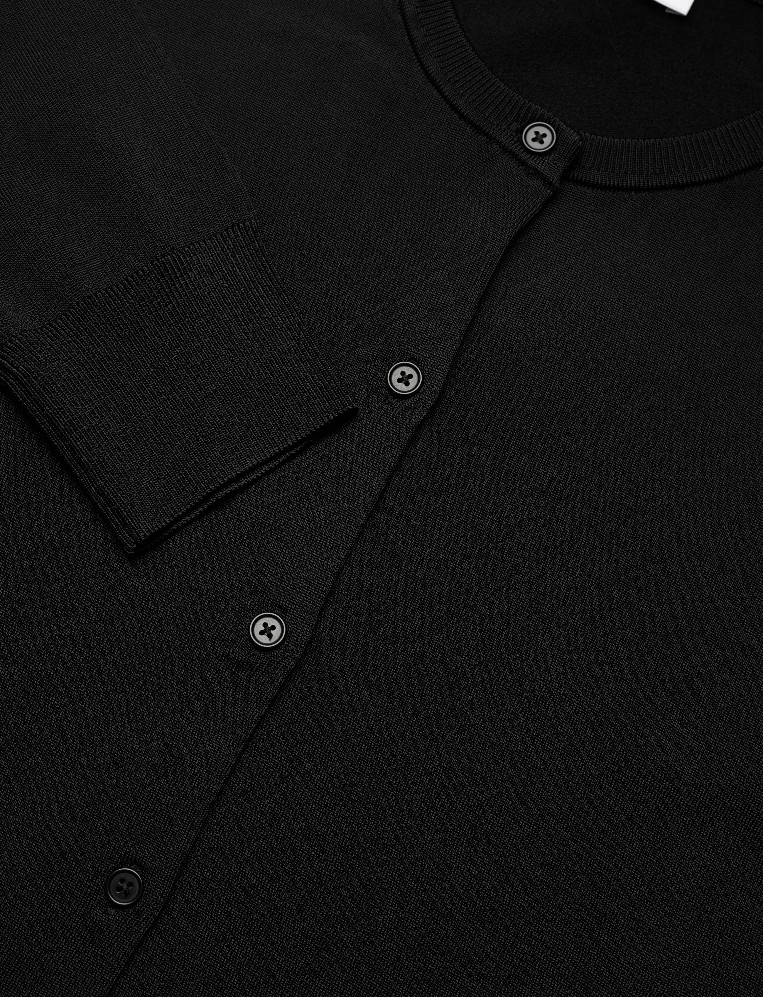 Filippa K - Glossy Knit Cardigan - cardigans - black - 2