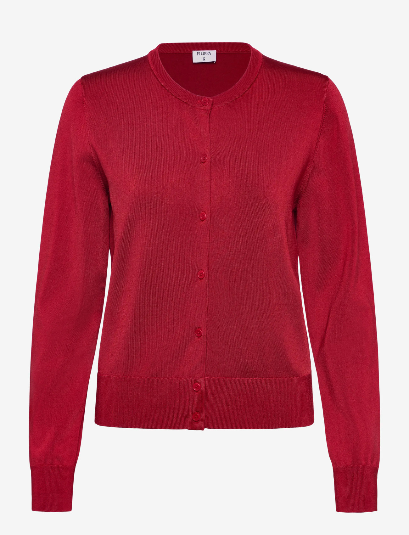 Filippa K - Glossy Knit Cardigan - cardigans - dark red - 0