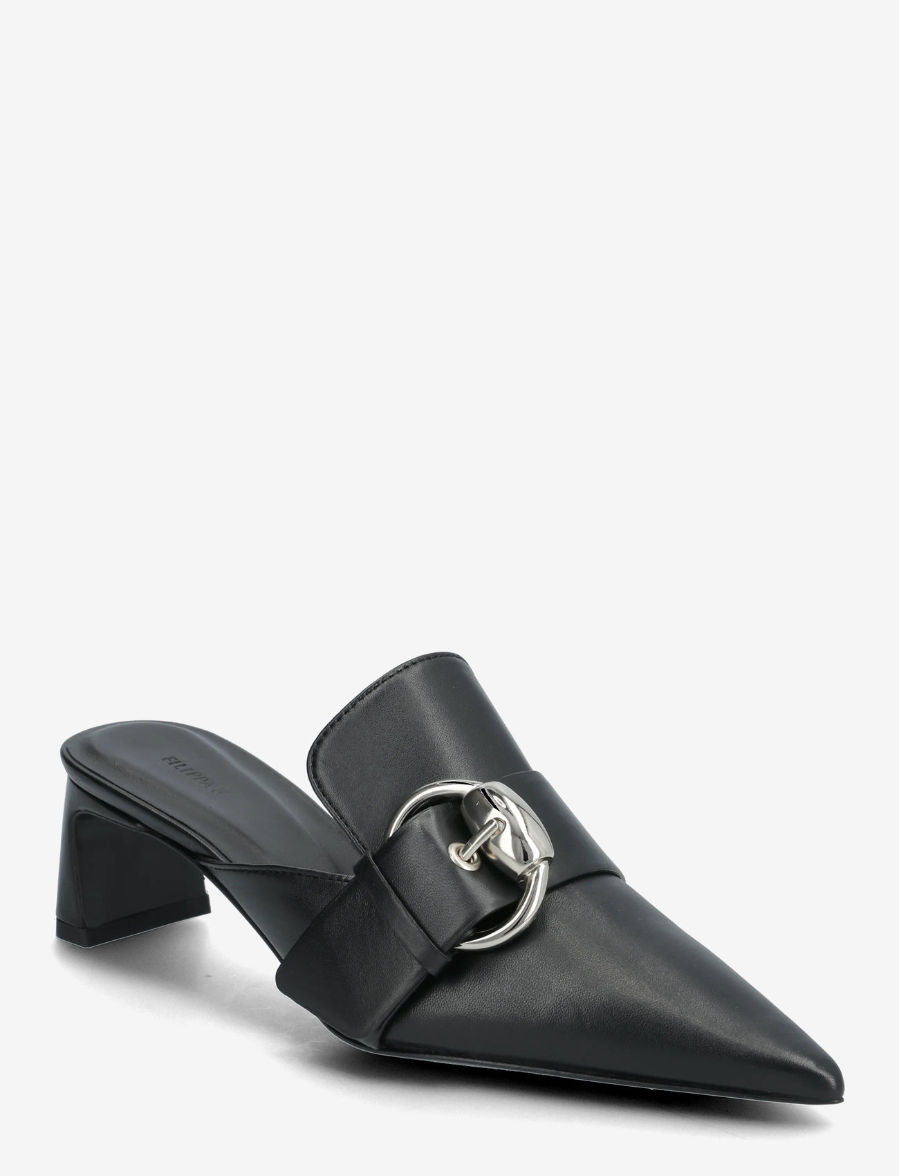 Filippa K - Buckle Kitten Mule - pantoletten mit absätzen - black - 0