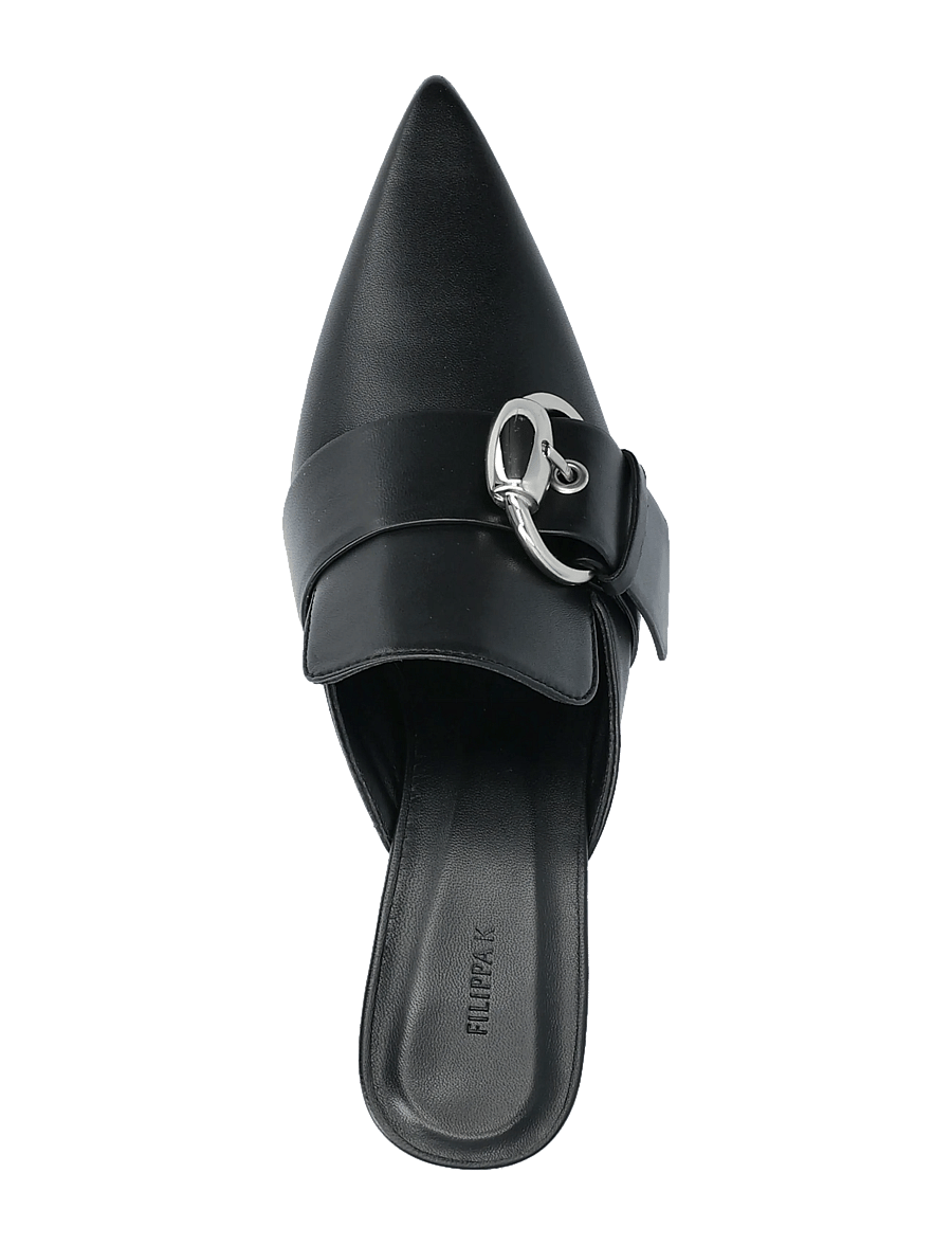Filippa K - Buckle Kitten Mule - pantoletten mit absatz - black - 3