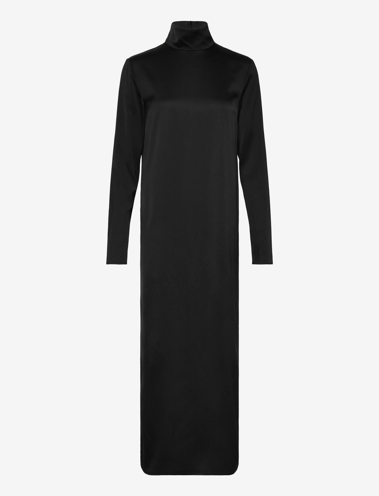 Filippa K - Turtleneck Satin Dress - abendkleider - black - 0