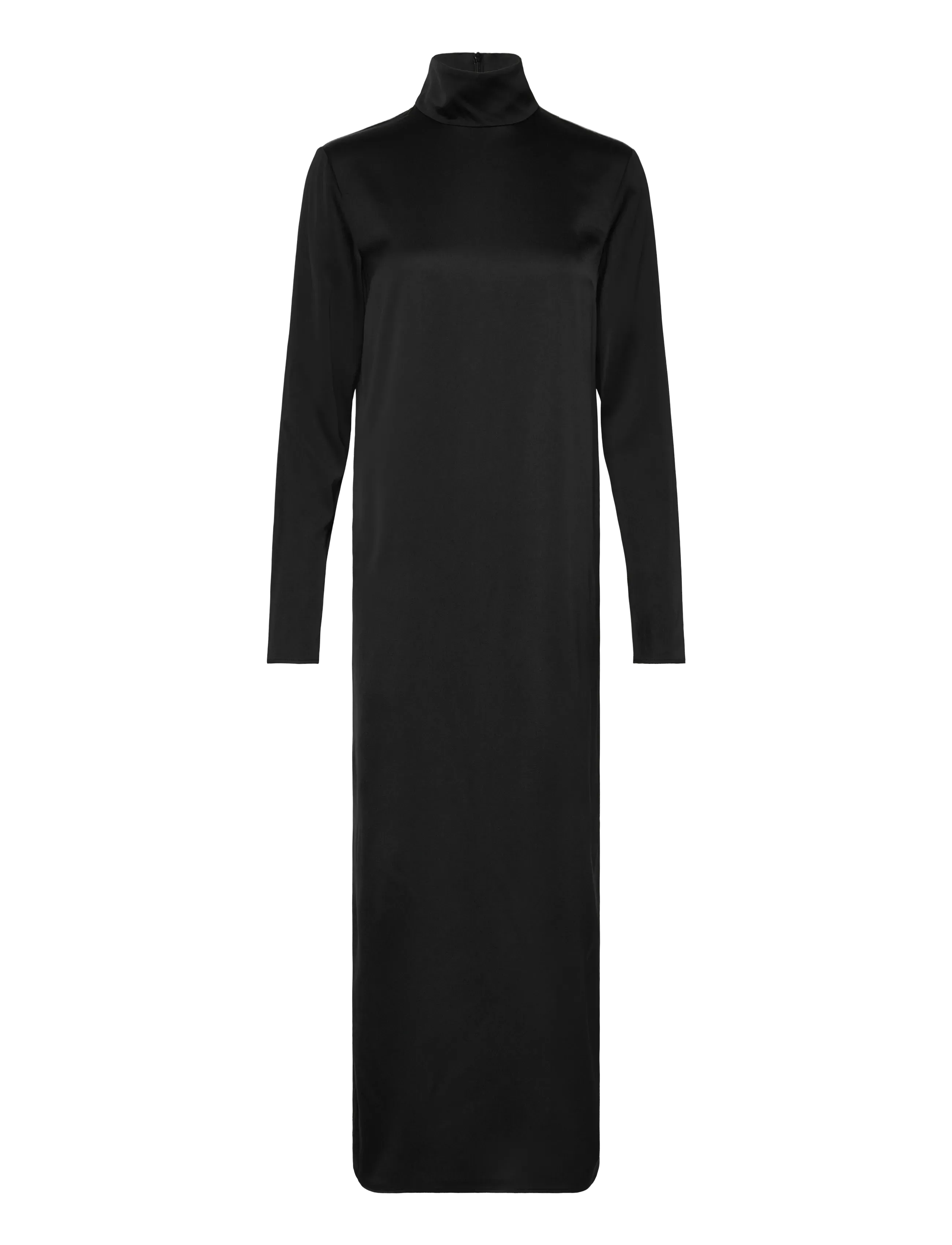 Filippa K Turtleneck Satin Dress - Filippa K - BLACK / black