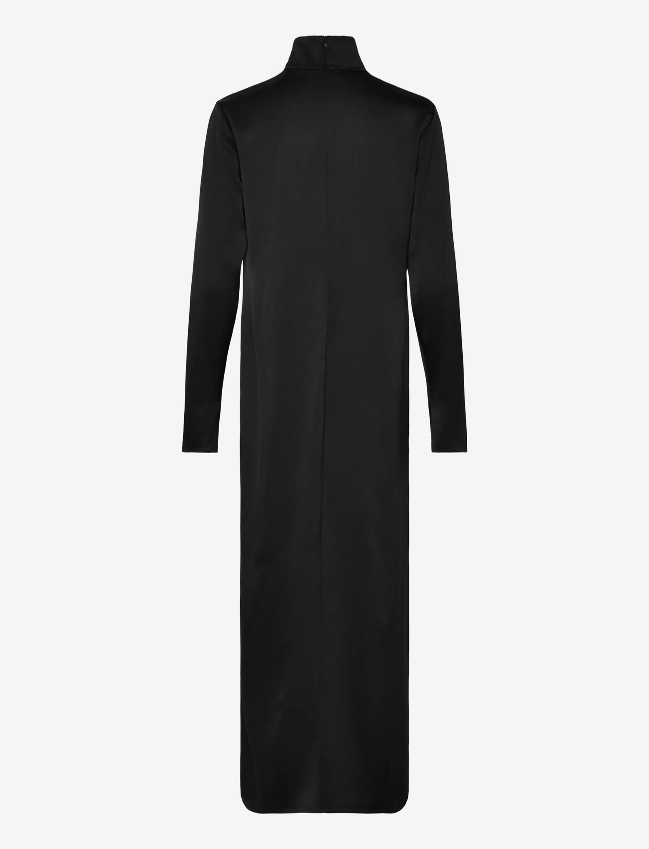 Filippa K - Turtleneck Satin Dress - abendkleider - black - 1