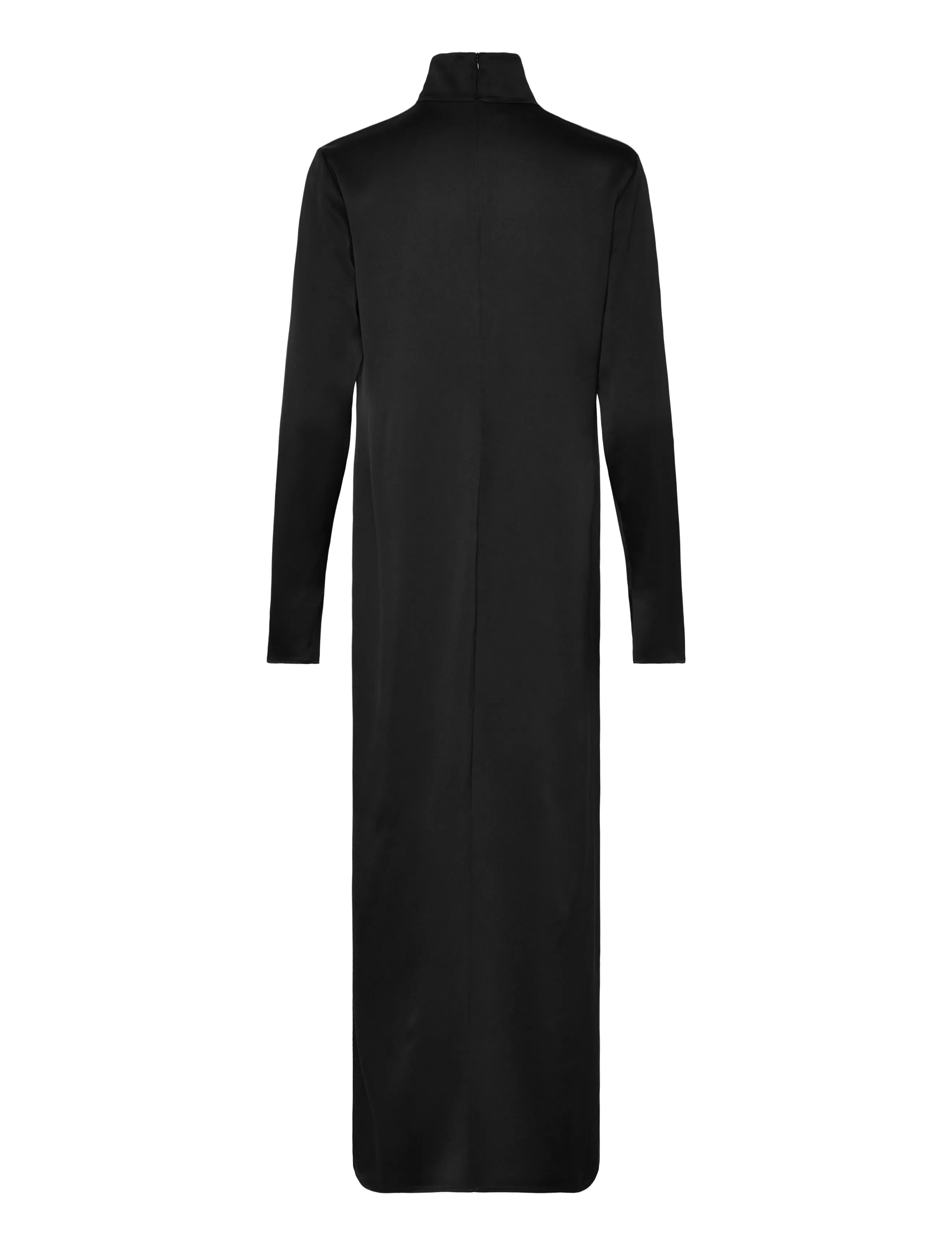 Filippa K - Turtleneck Satin Dress - vakarkleitas - black - 1
