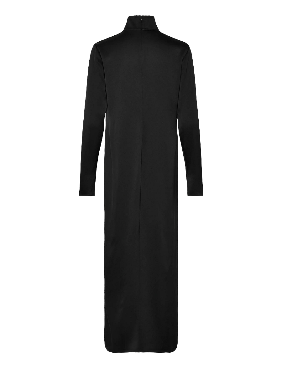 Filippa K - Turtleneck Satin Dress - vakarkleitas - black - 1
