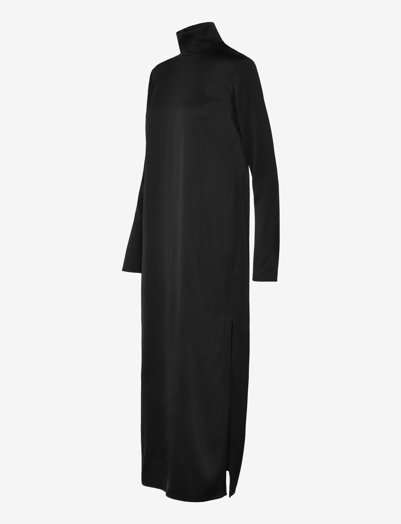 Filippa K - Turtleneck Satin Dress - abendkleider - black - 2