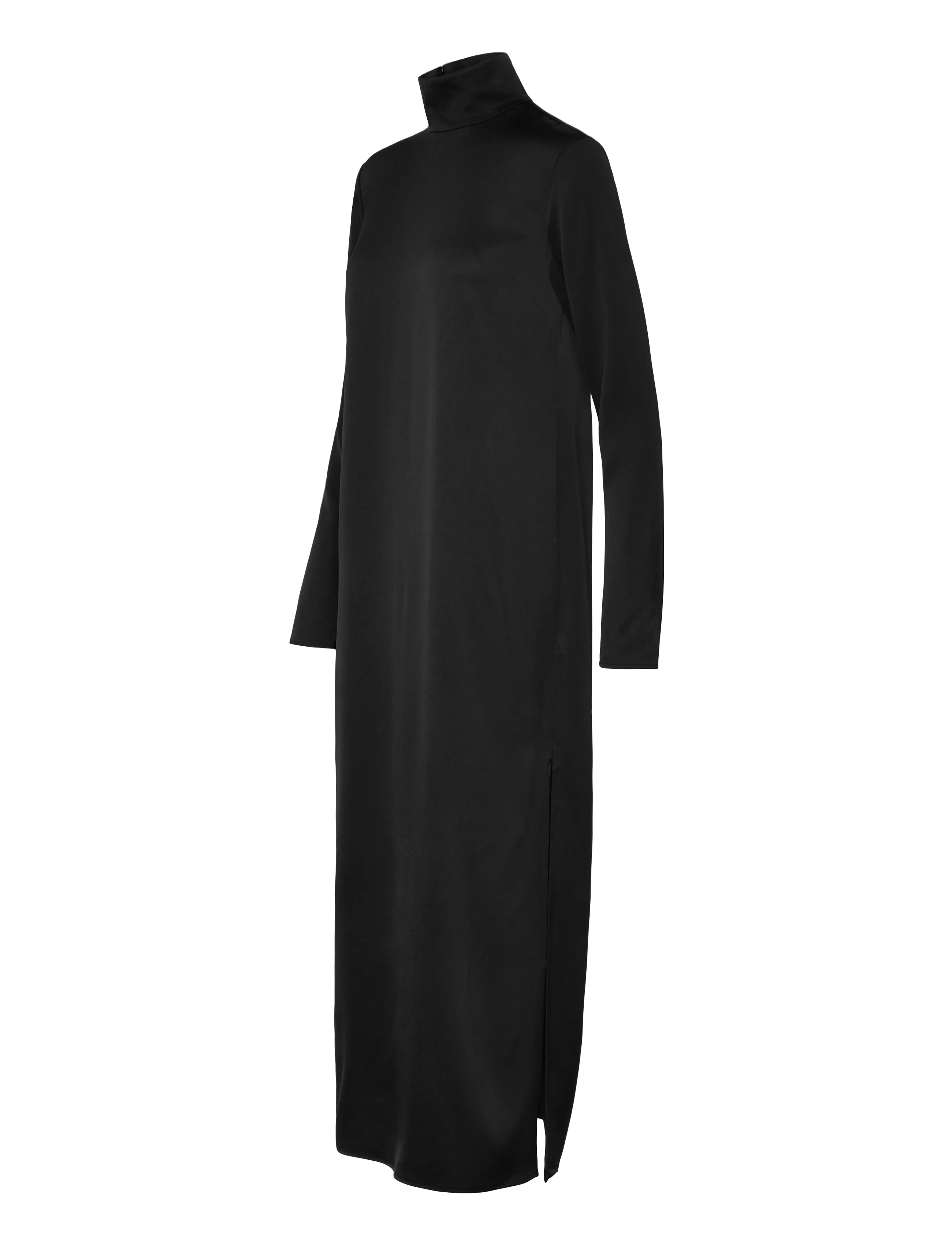 Filippa K - Turtleneck Satin Dress - vakarkleitas - black - 2