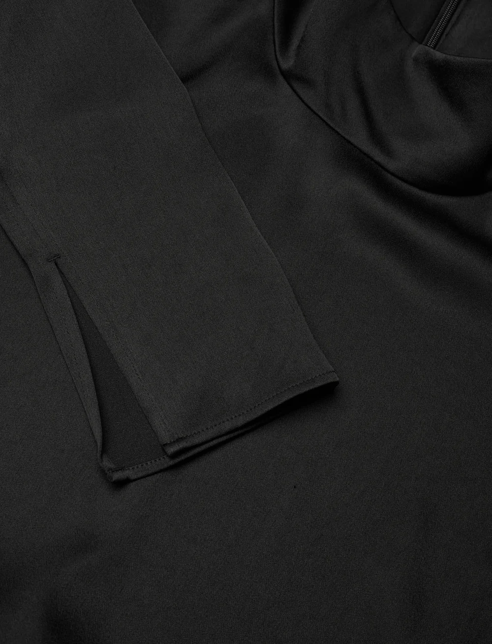 Filippa K - Turtleneck Satin Dress - aftenkjoler - black - 3