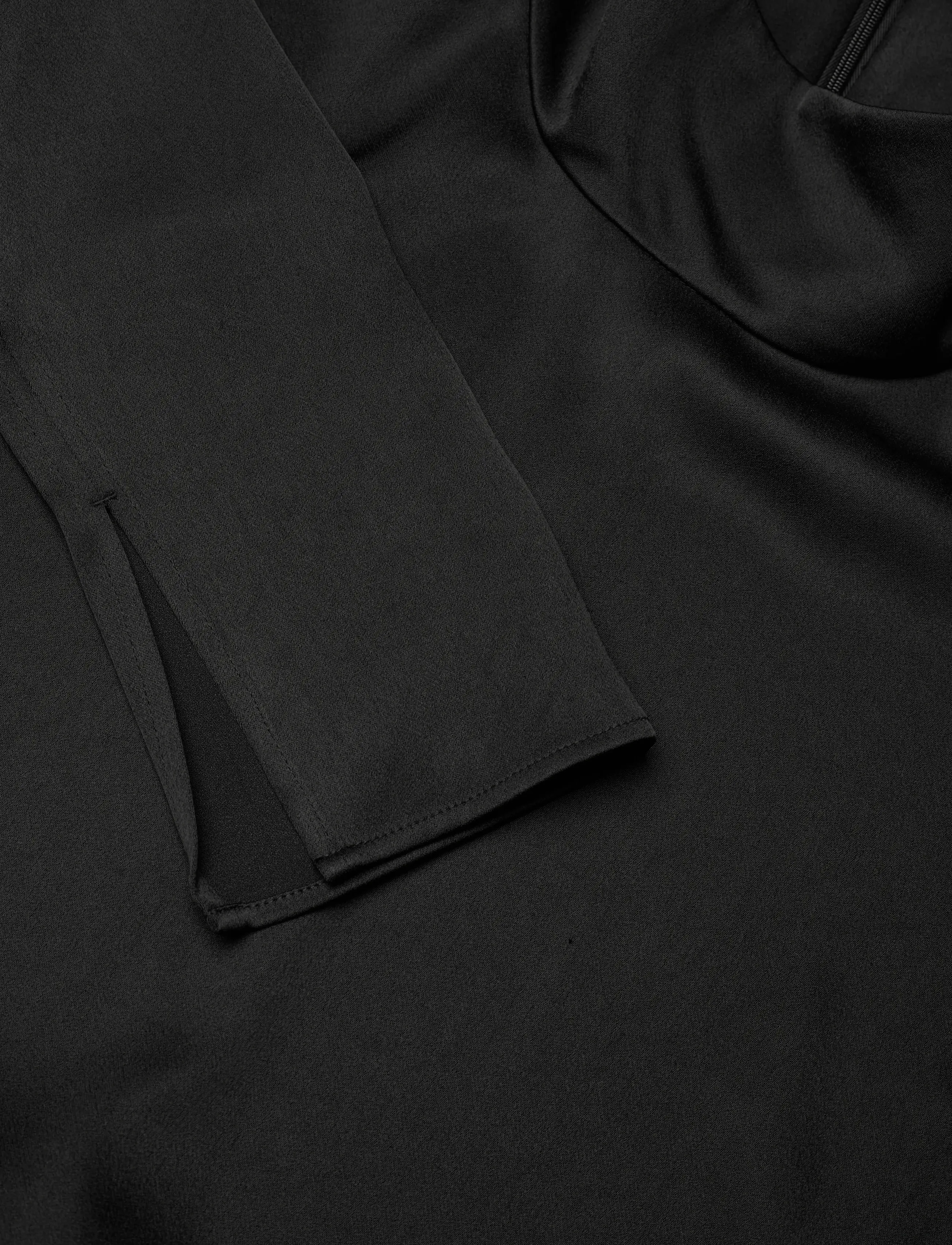Filippa K - Turtleneck Satin Dress - vakarkleitas - black - 3