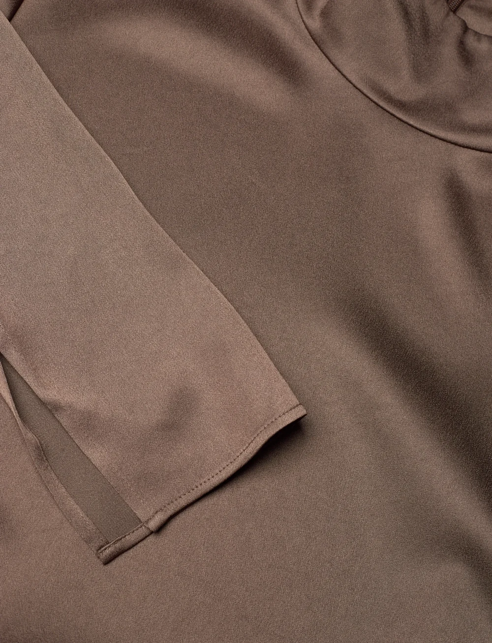 Filippa K - Turtleneck Satin Dress - Õhtukleidid - oak brown - 3