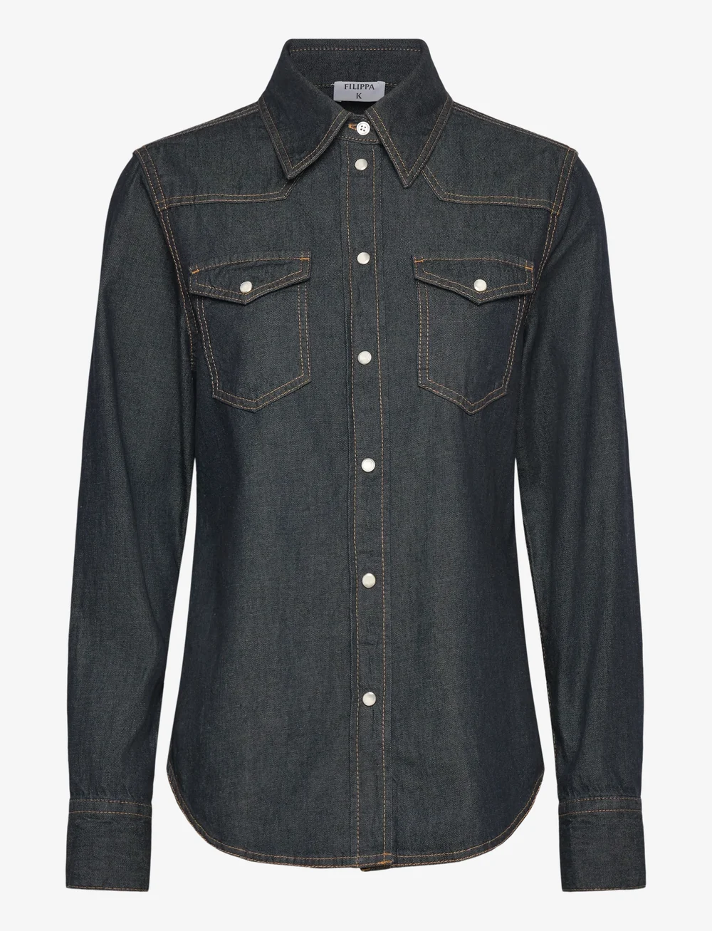 Filippa K - Classic Denim Shirt - jeansskjortor - rinsed blue wash - 0