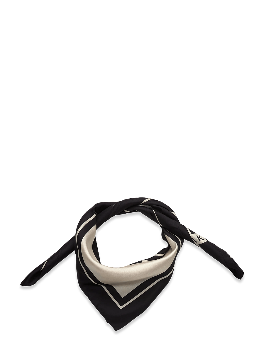 Filippa K - Printed Silk Scarf - skarelės - black - 0