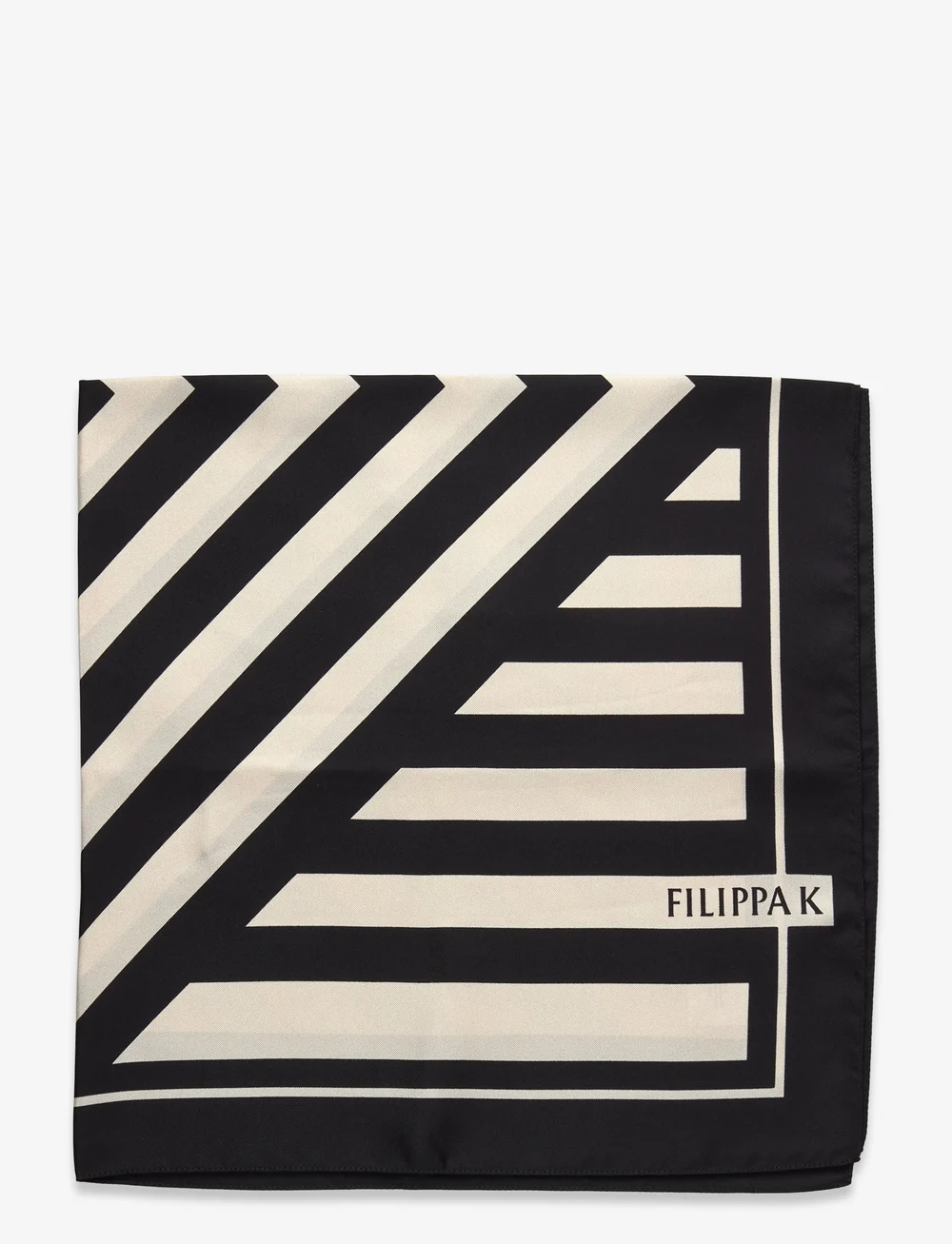 Filippa K - Printed Silk Scarf - mode trends - black - 1