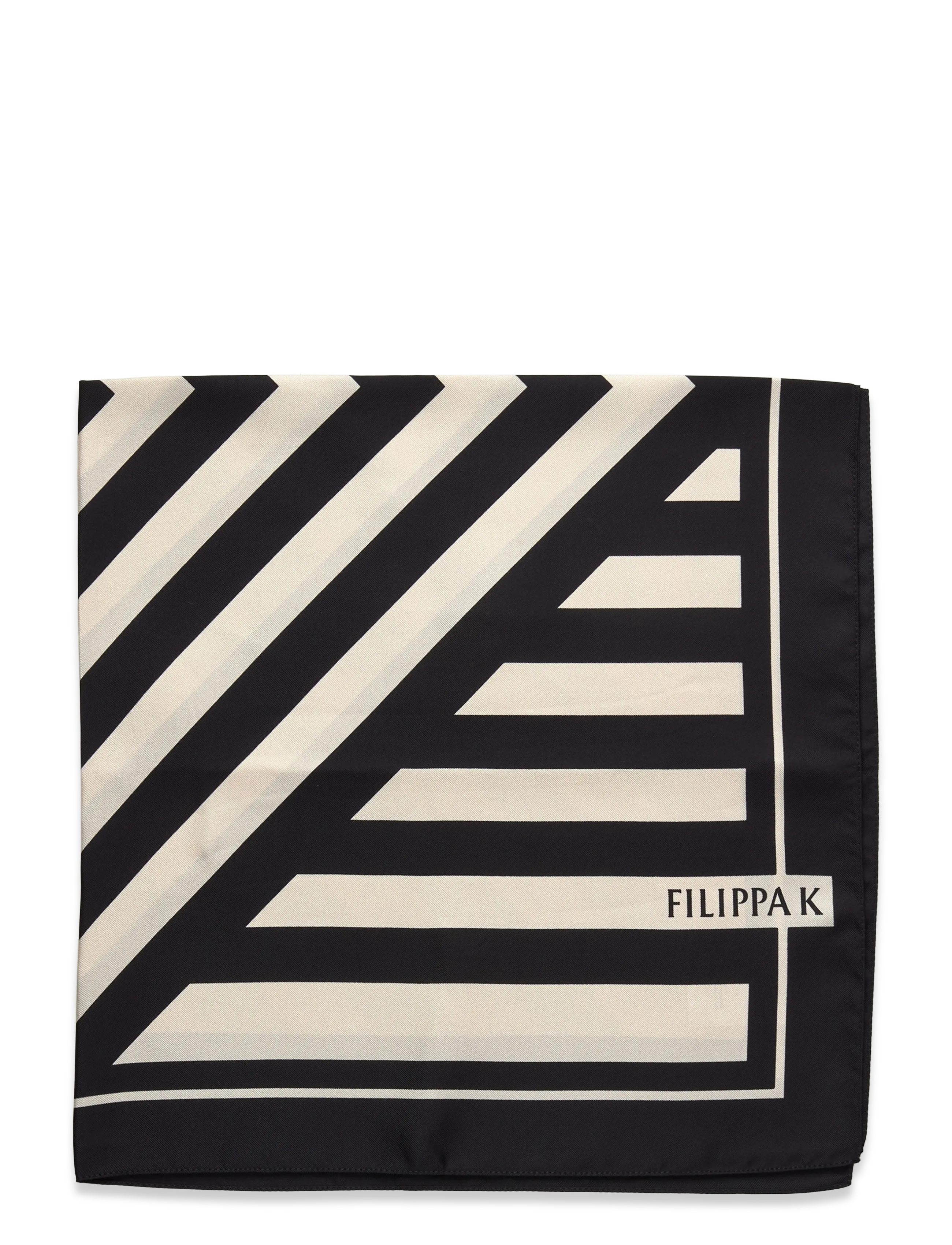 Filippa K - Printed Silk Scarf - black - 1