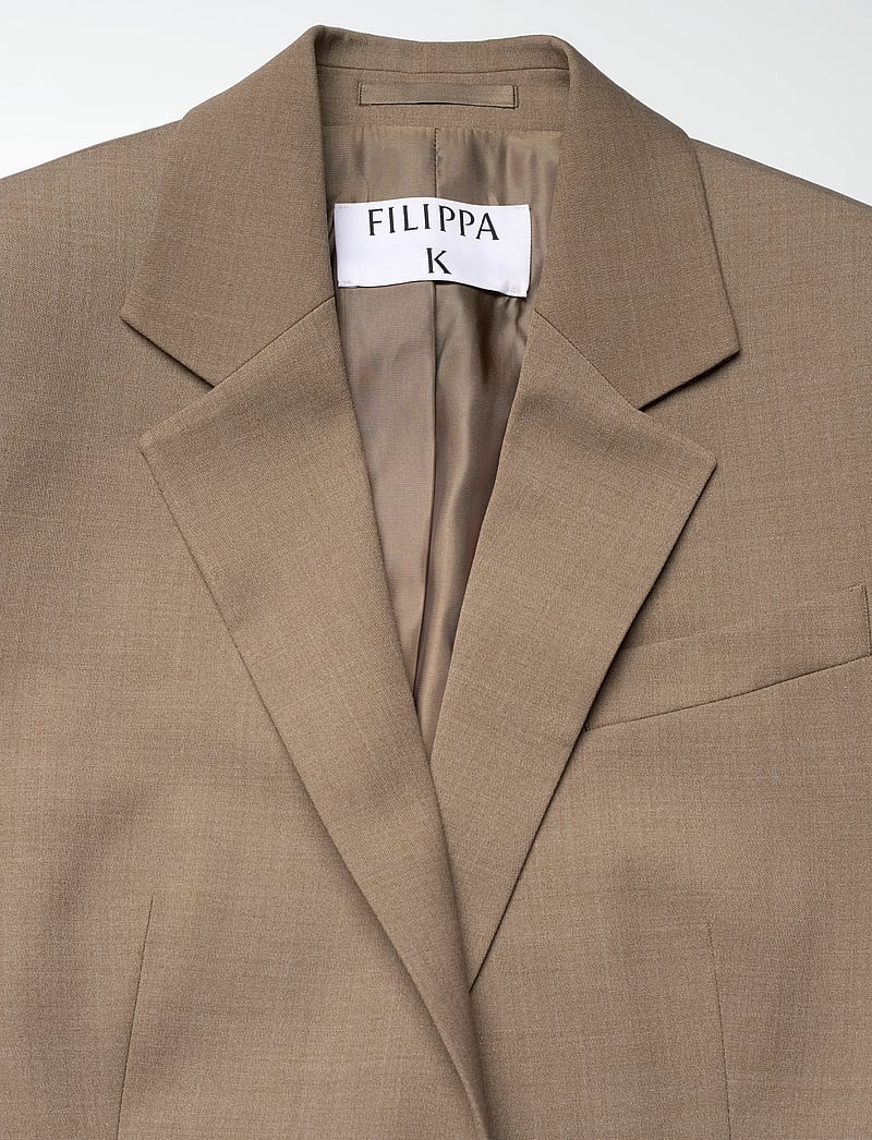 Filippa K - Delilah Blazer - enkeltradede blazere - light driftwood melange - 2