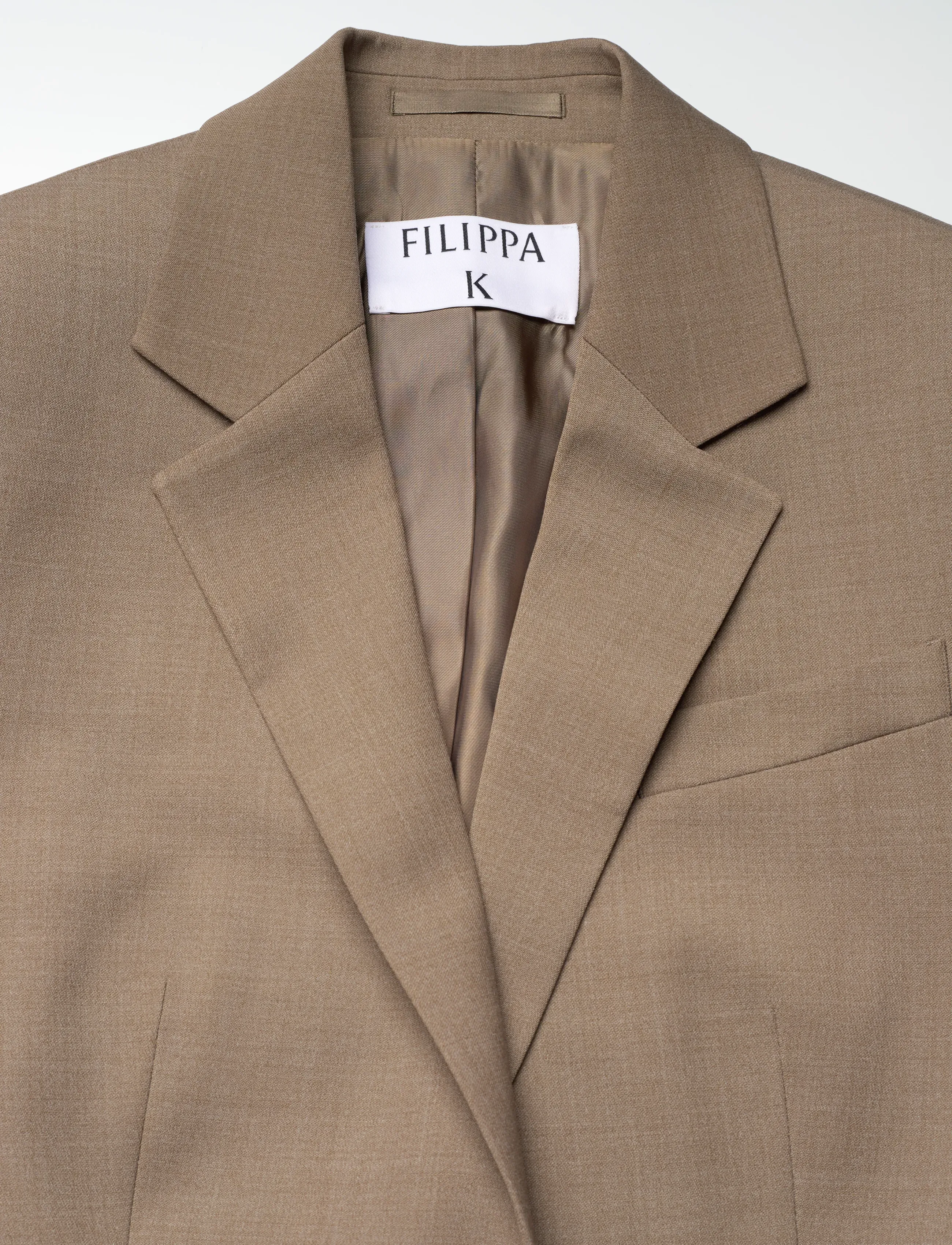 Filippa K - Delilah Blazer - enkeltradede blazere - light driftwood melange - 2