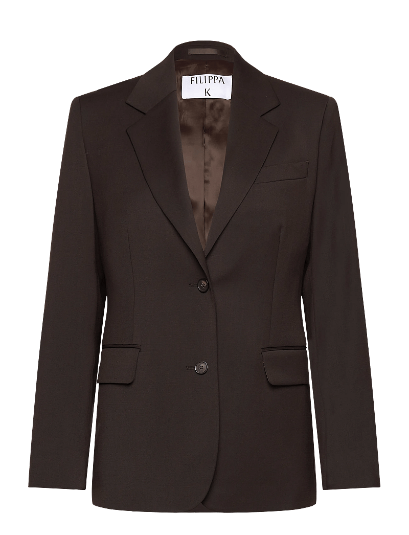 Filippa K - Delilah Blazer - enkeltradede blazere - dark chocolate - 0