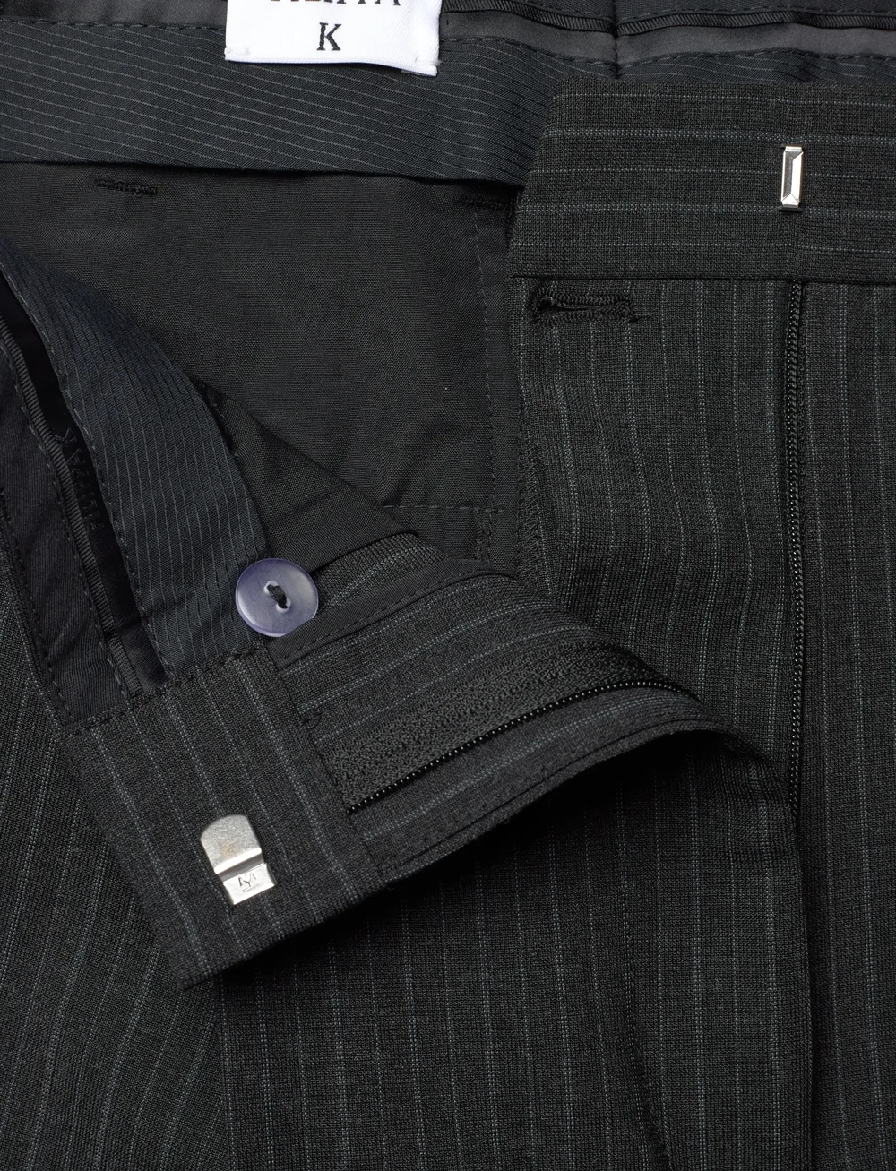 Filippa K - Darcey Pinstripe Trousers - laia säärega püksid - anthracite melange - 3