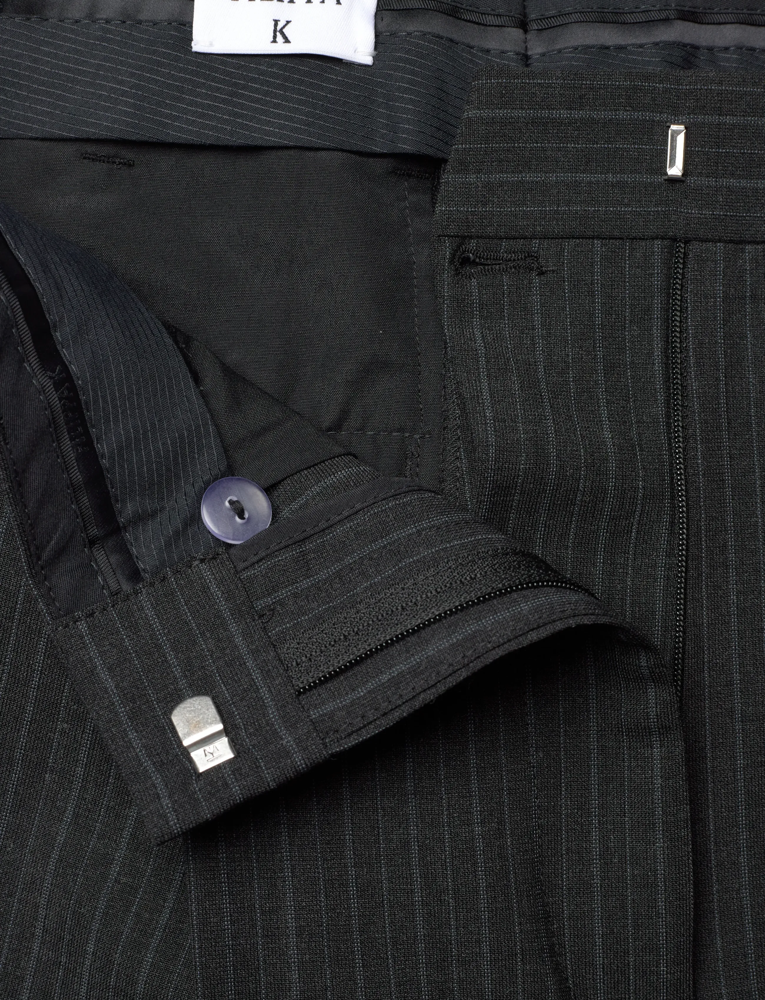 Filippa K - Darcey Pinstripe Trousers - anthracite melange - 3