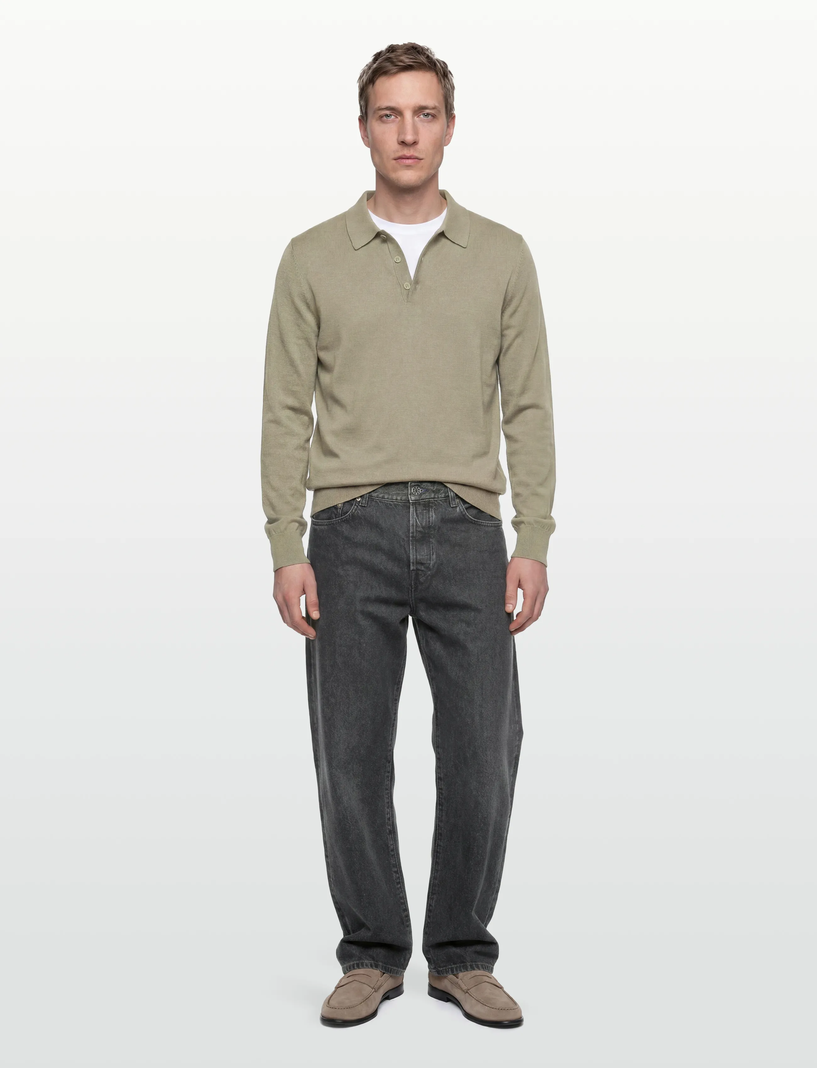 Filippa K Tapered Cropped Jeans - Brīva piegriezuma džinsi - BLACK WASH / black