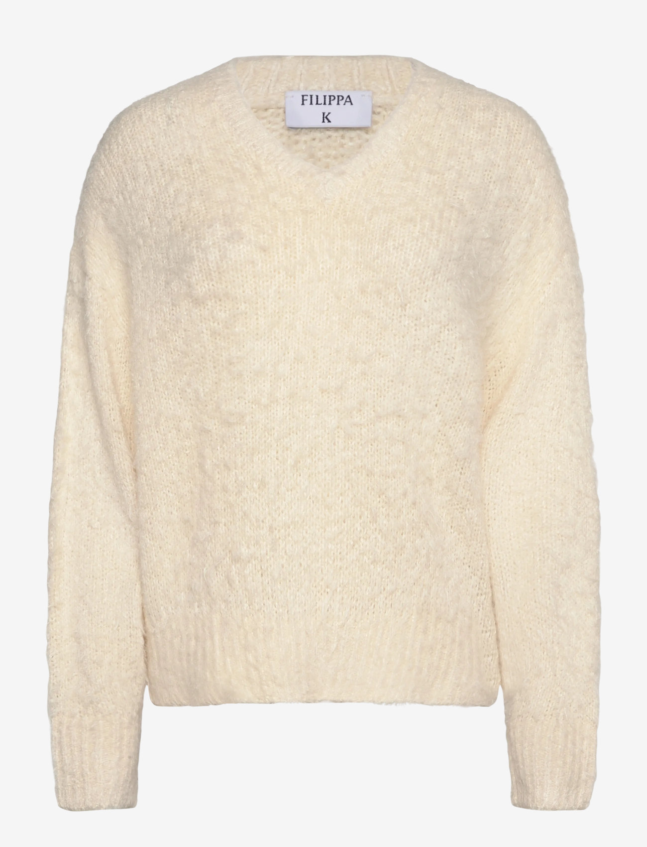 Filippa K - Fluffy Silk V-Neck Sweater - pullover - off-white - 0