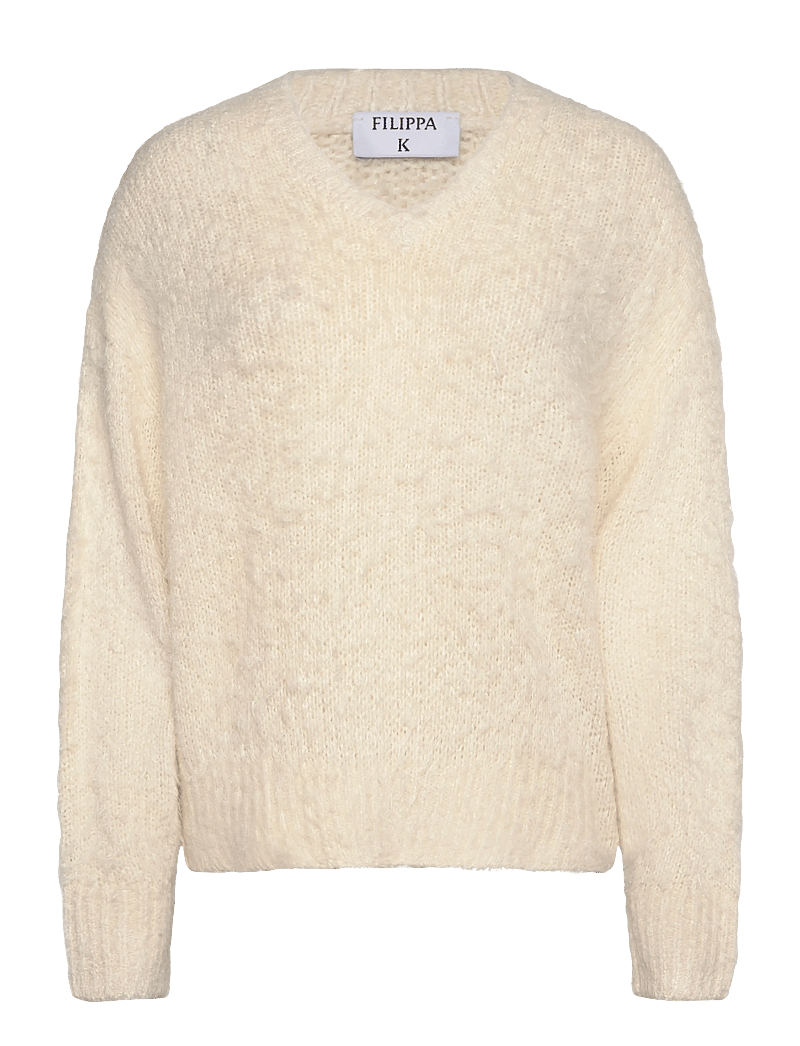 Filippa K - Fluffy Silk V-Neck Sweater - pullover - off-white - 0
