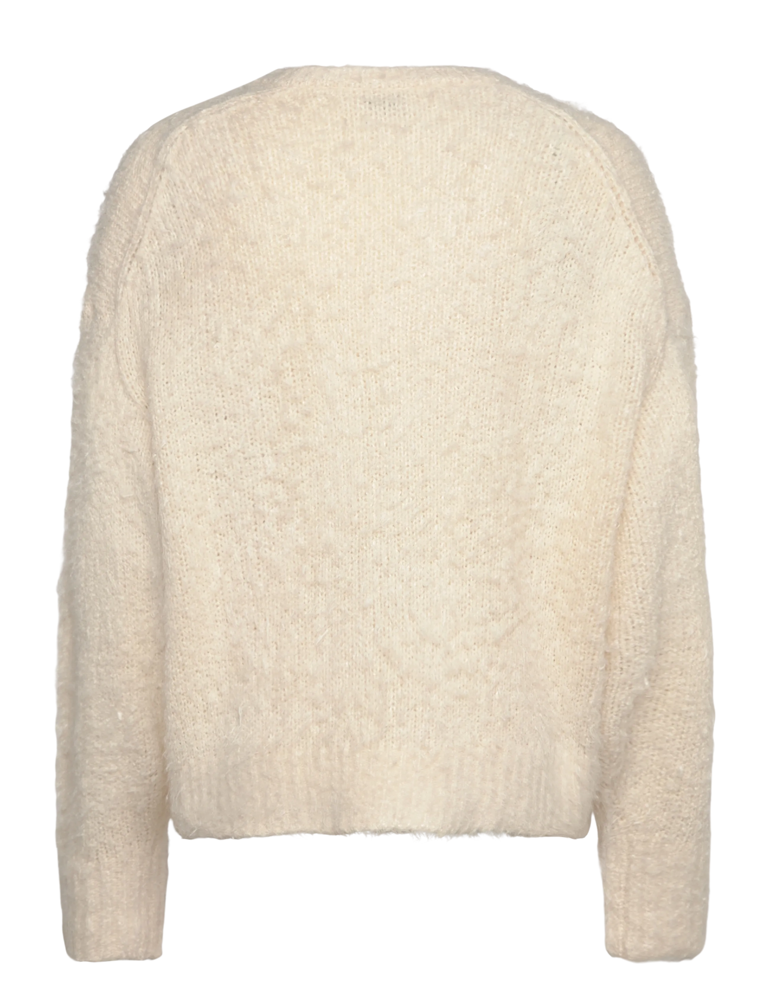 Filippa K - Fluffy Silk V-Neck Sweater - megztiniai - off-white - 1