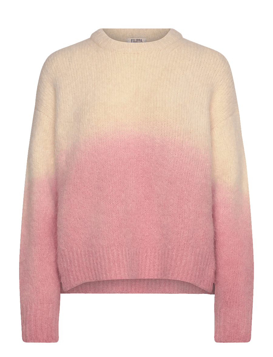 Filippa K - Dip Dye Alpaca Sweater - tröjor - rose pink dip dye - 0