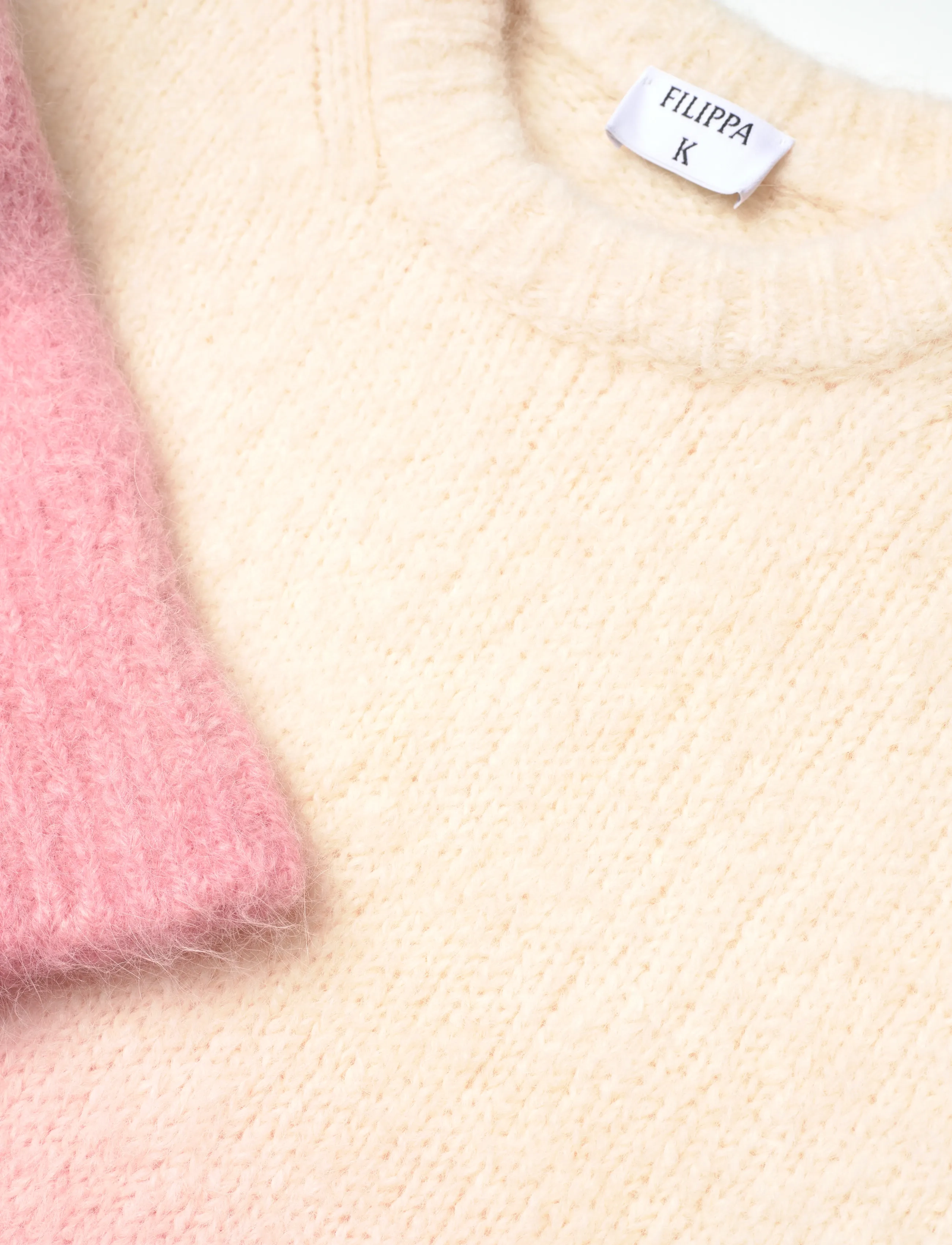 Filippa K - Dip Dye Alpaca Sweater - strikkegensere - rose pink dip dye - 2