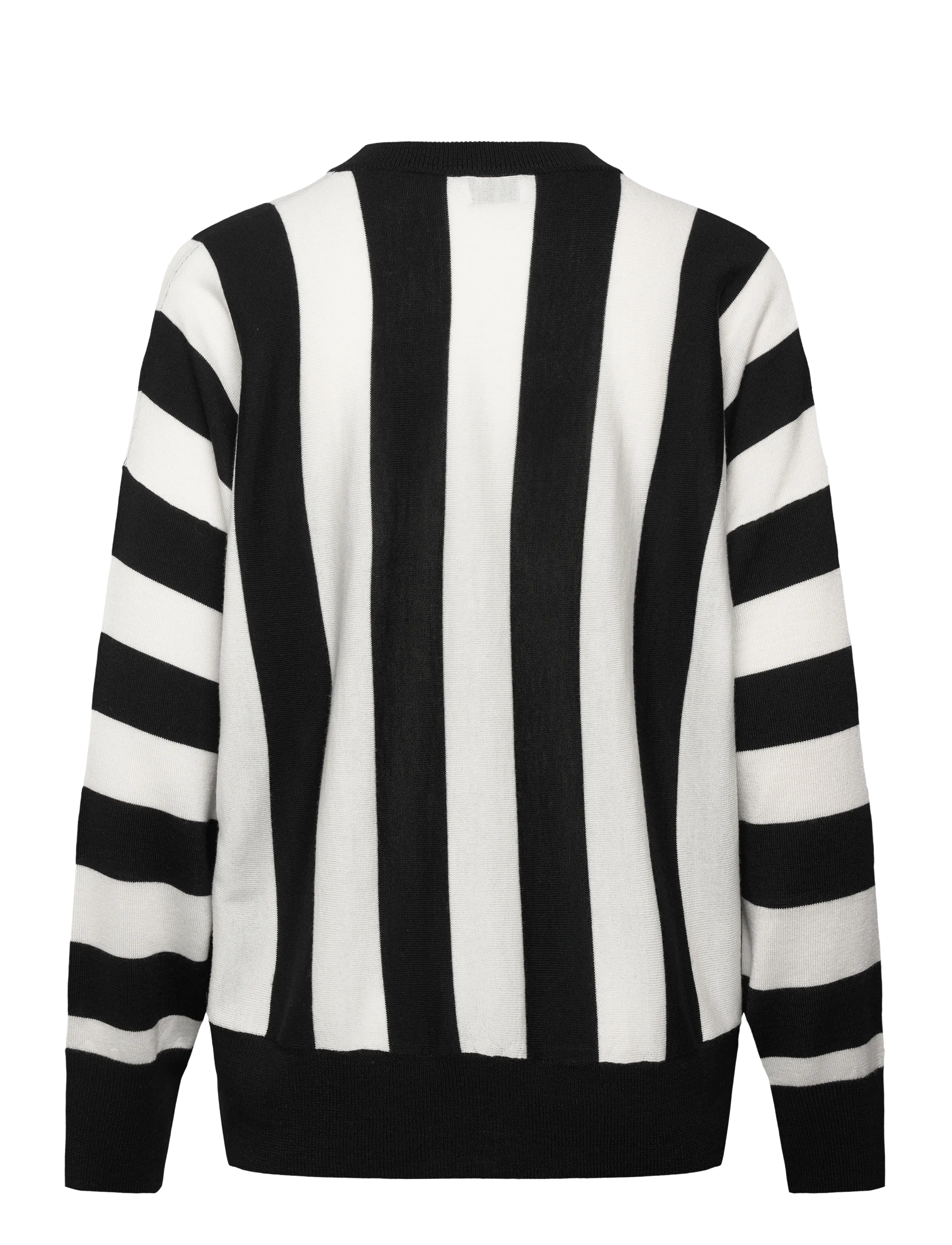 Filippa K - Batwing Sweater - neulepuserot - black/white - 2