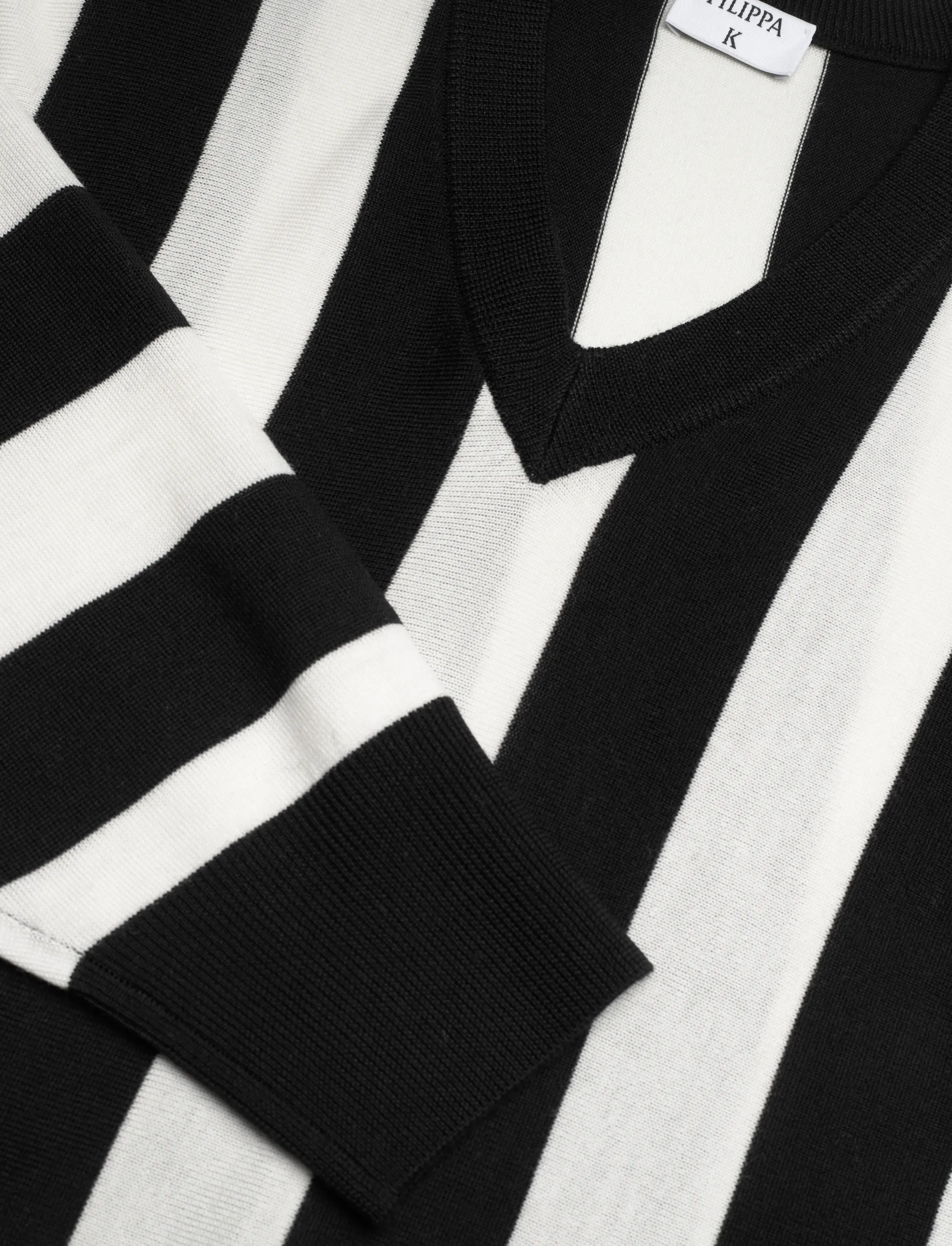 Filippa K - Batwing Sweater - neulepuserot - black/white - 5