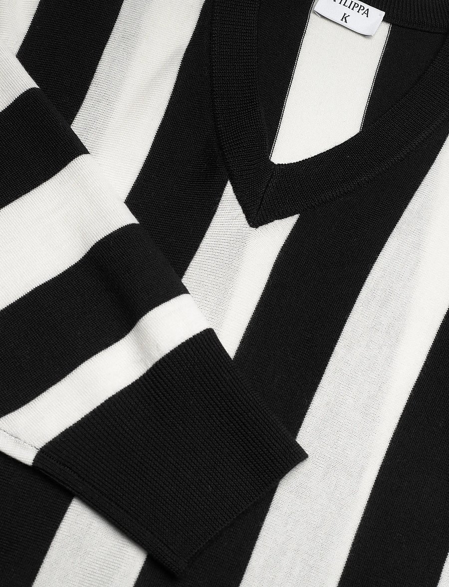 Filippa K - Batwing Sweater - pullover - black/white - 5