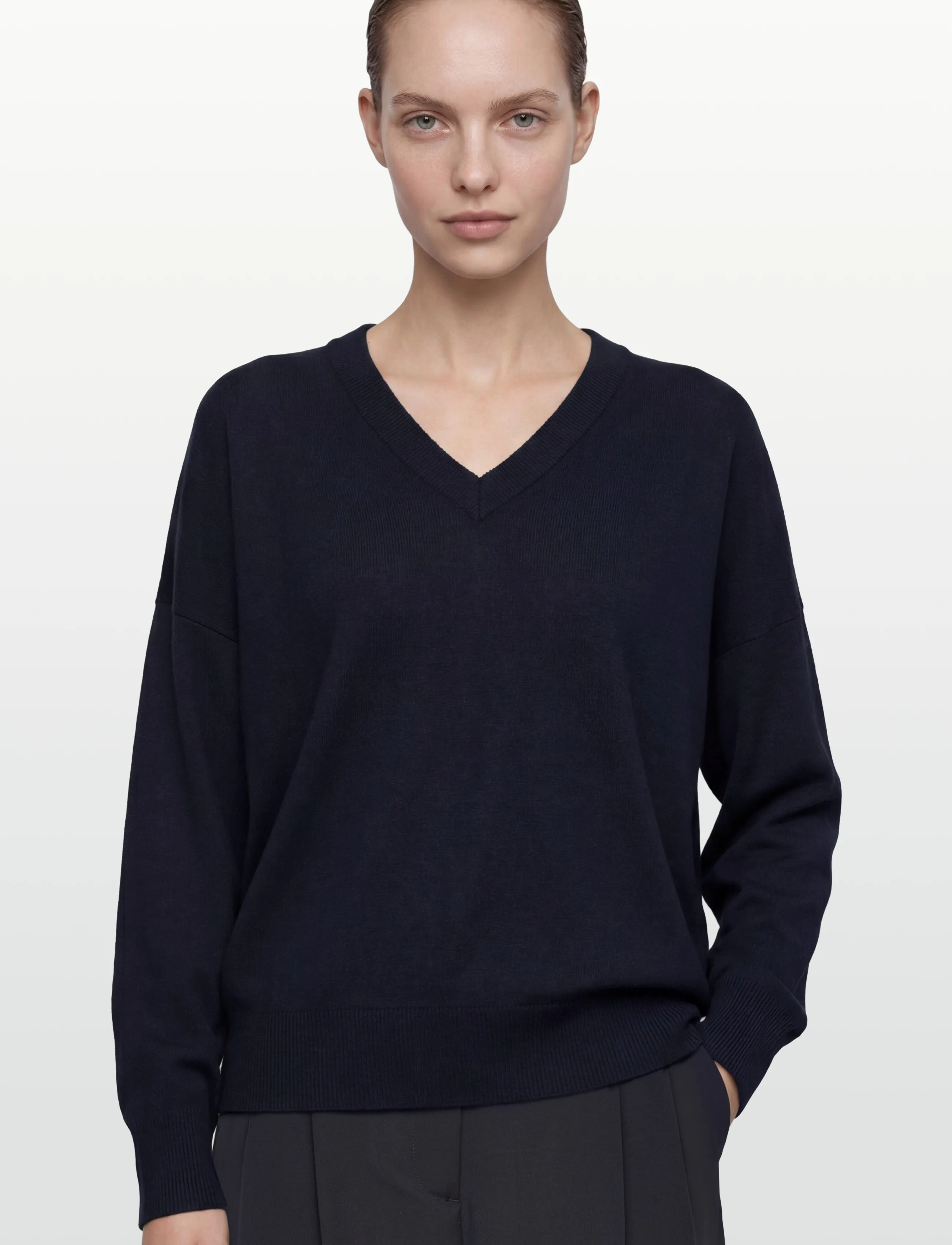 Filippa K - Batwing Sweater - džemperi - navy - 3