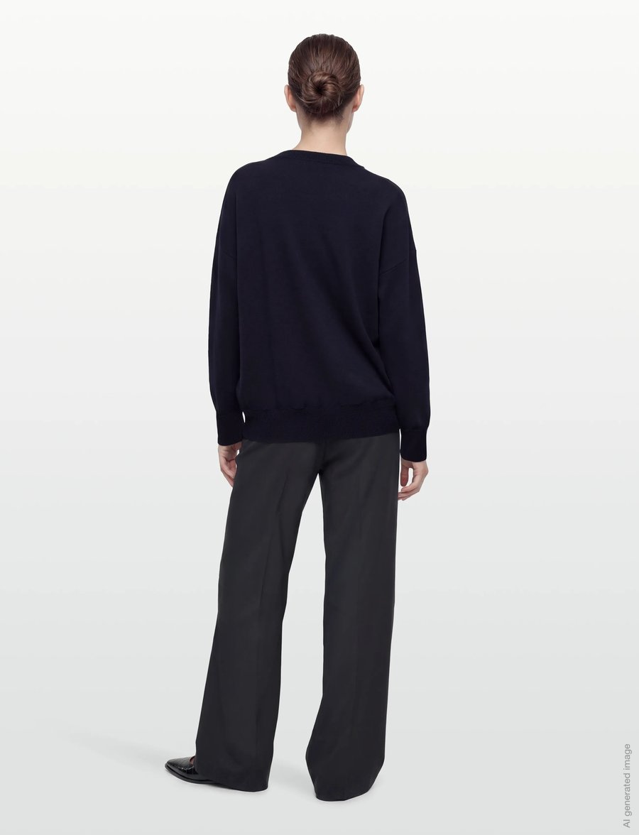 Filippa K - Batwing Sweater - pullover - navy - 4